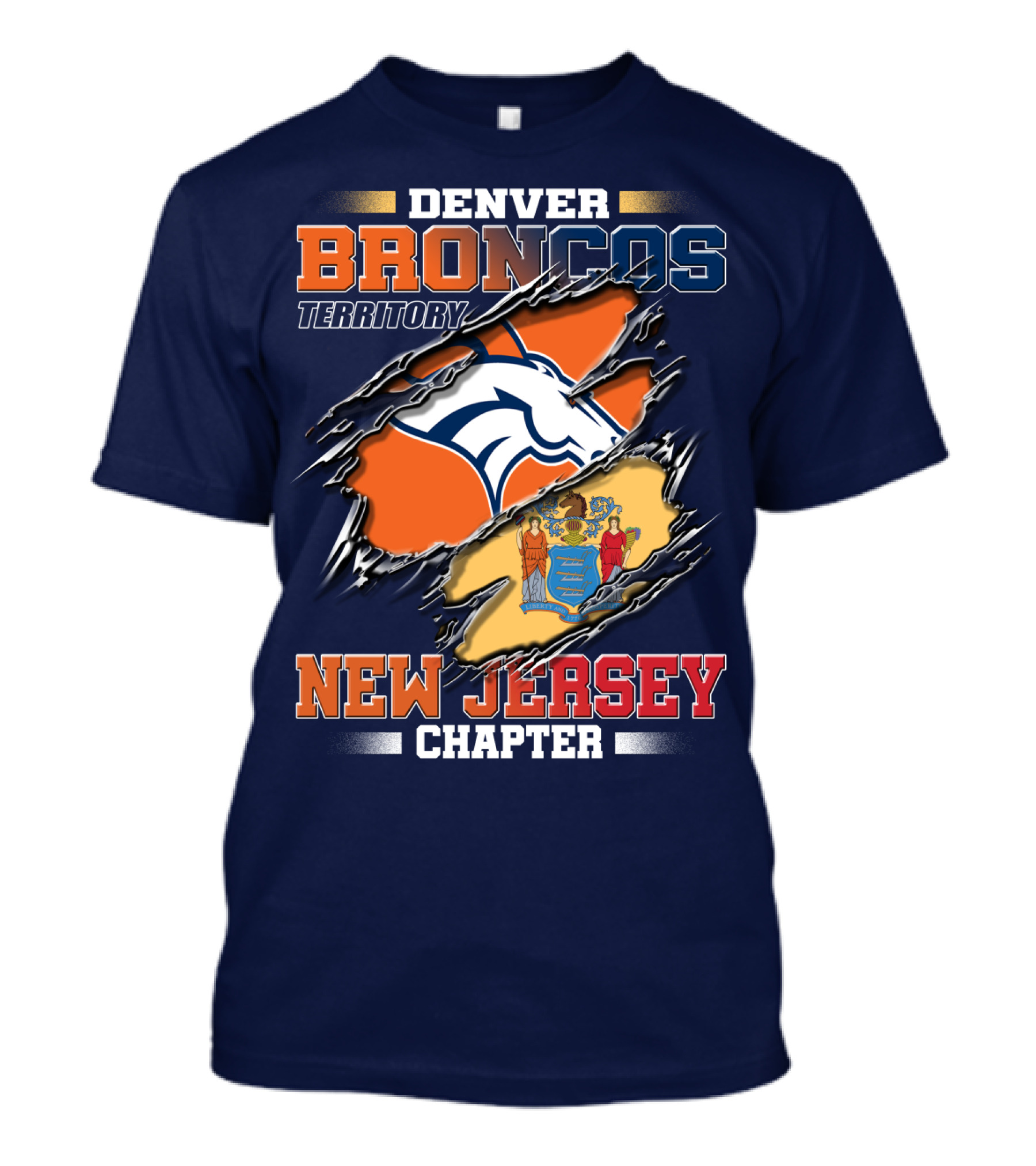 DENVER BRONCOS TERRITORY NEW JERSEY CHAPTER T-Shirt
