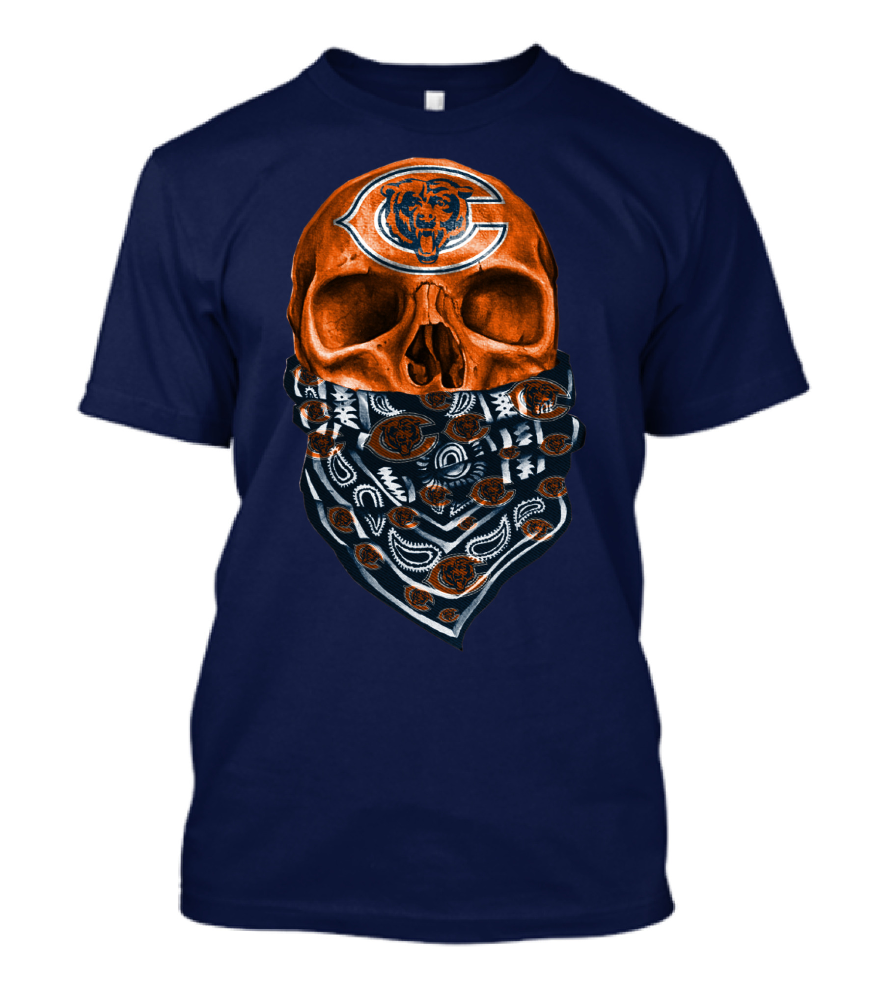 Chicago Bears Skull Bandana T-Shirt