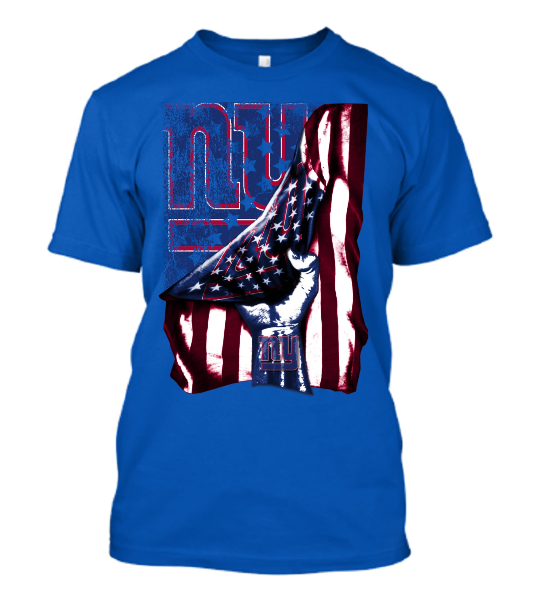 New York Giants American Flag Fist T-Shirt