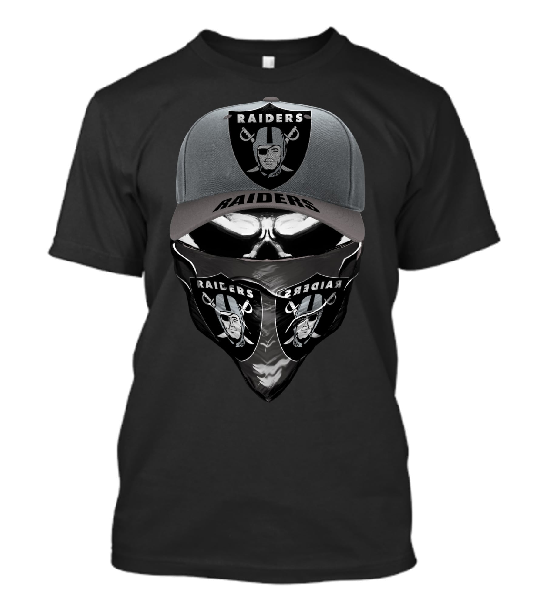 Raiders Oakland Logo Hat And Bandana T-Shirt
