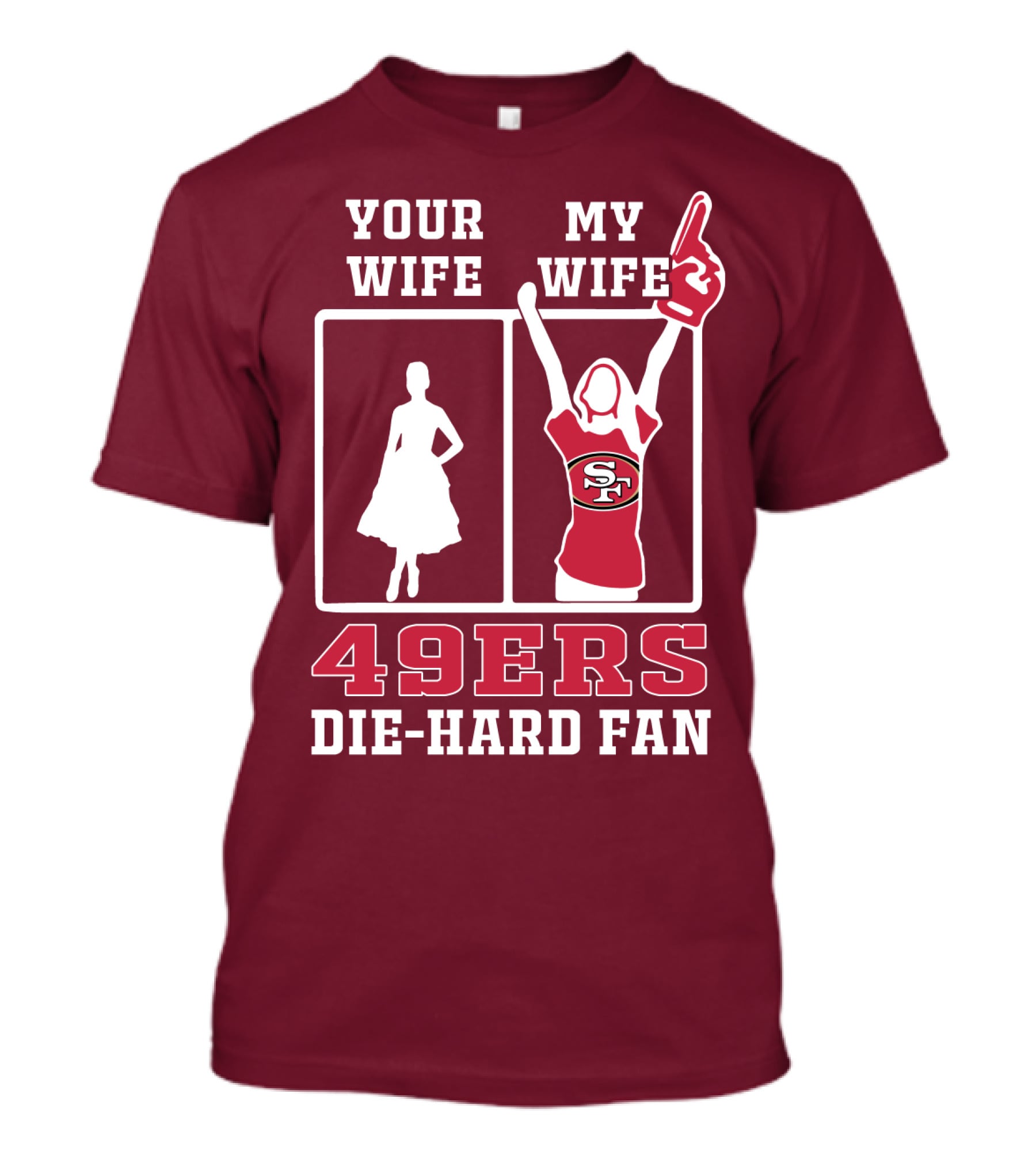 49ers Die-Hard Fan Your Wife My Wife T-Shirt