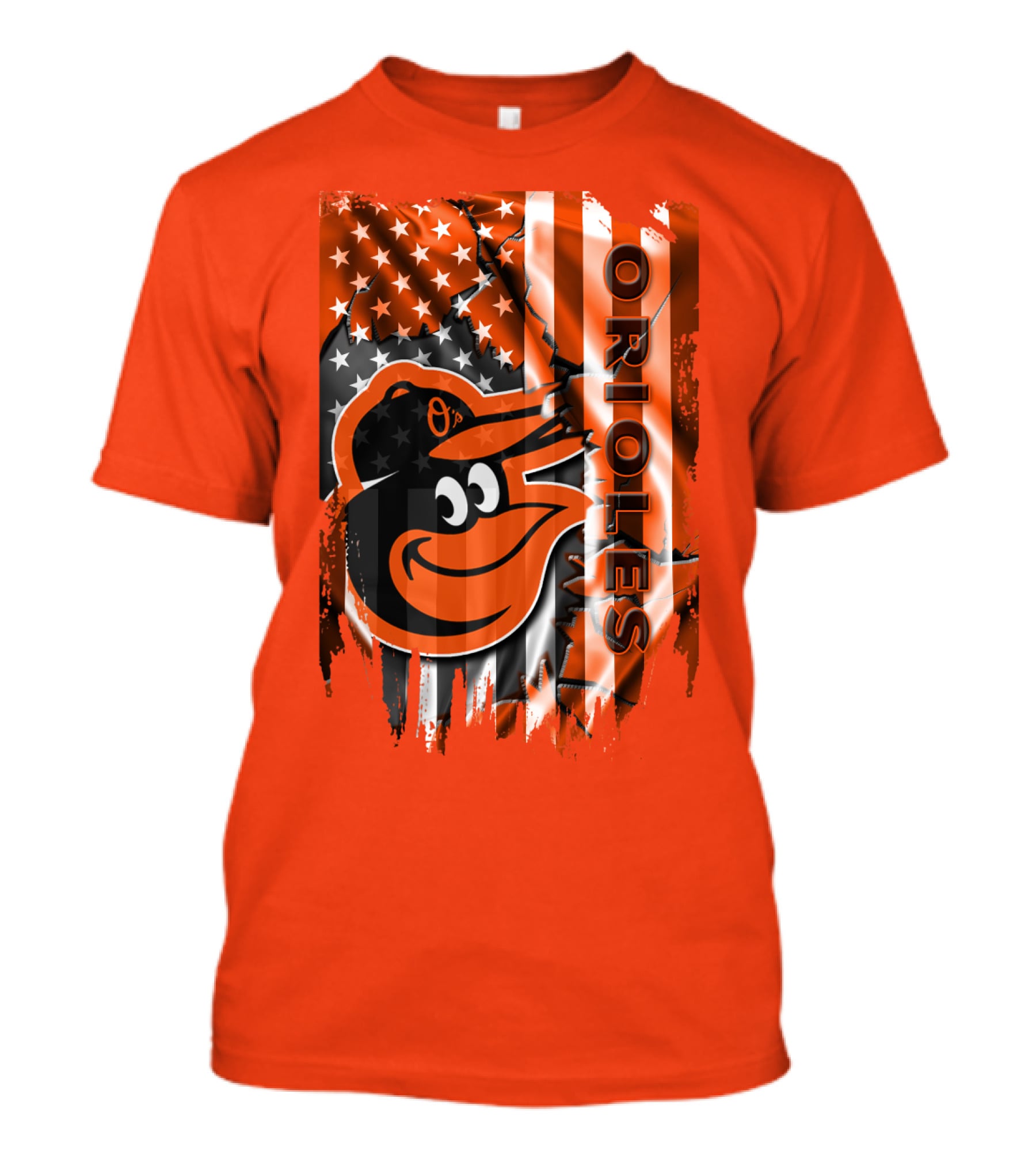 Baltimore Orioles American Flag Bird T-Shirt