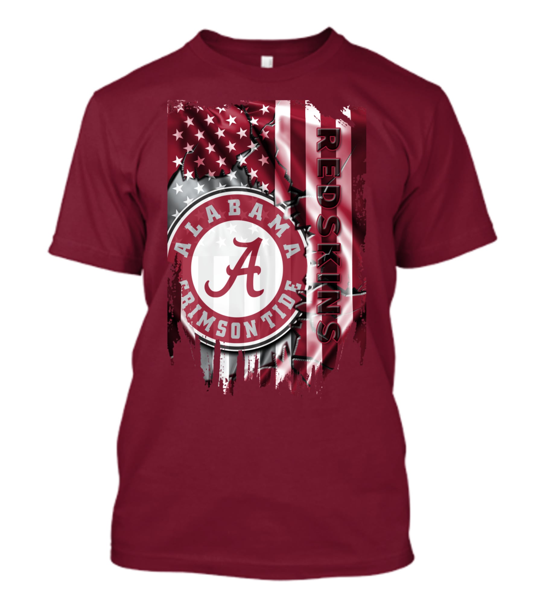 Alabama Crimson Tide Redskins Stars And Stripes T-Shirt