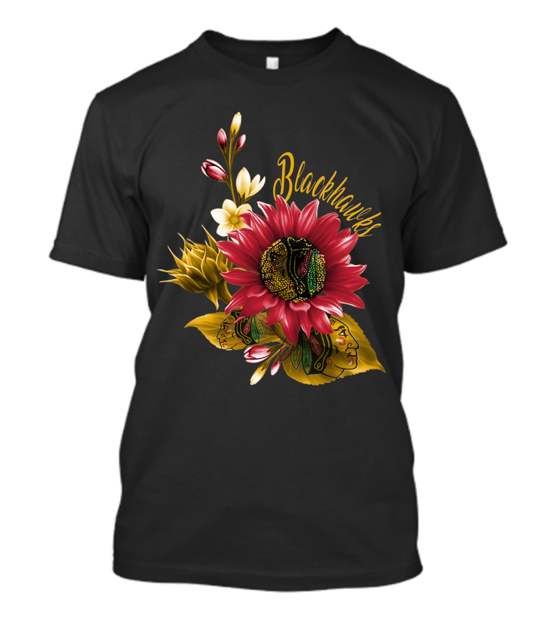 Chicago Blackhawks Floral T-Shirt