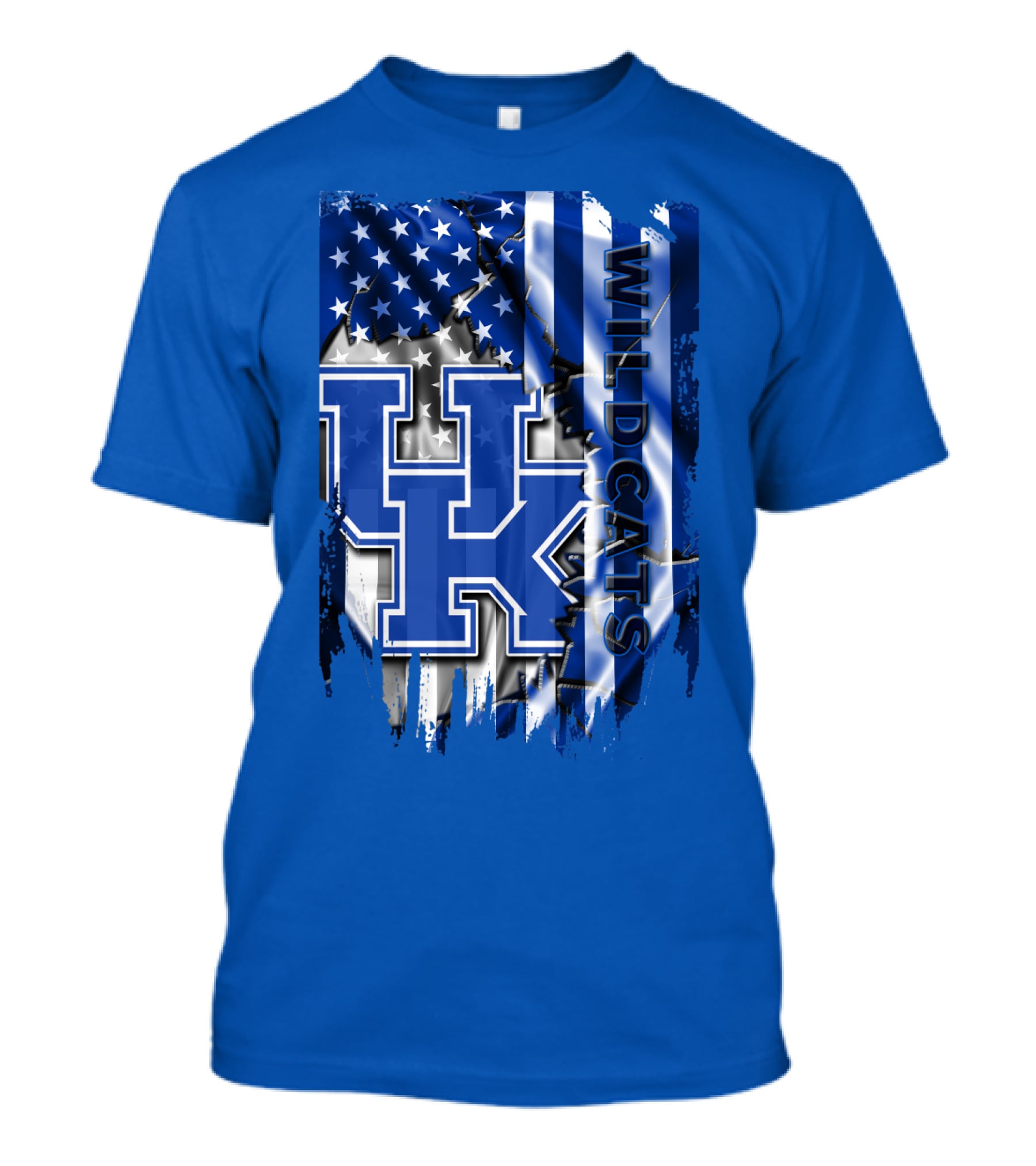 Kentucky Wildcats American Flag Tribute Uk T-Shirt