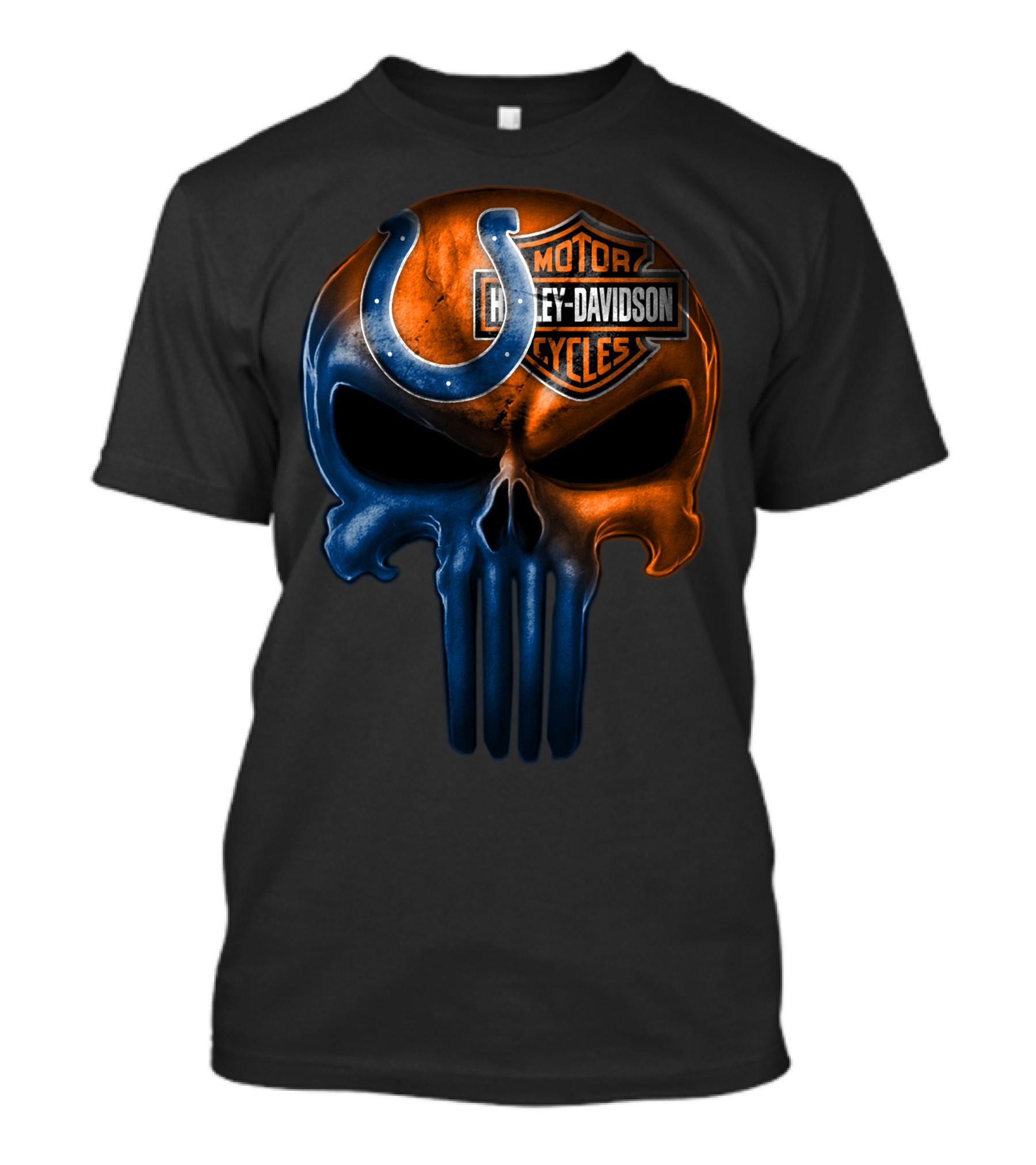 Harley Davidson Indianapolis Colts Skull T-Shirt