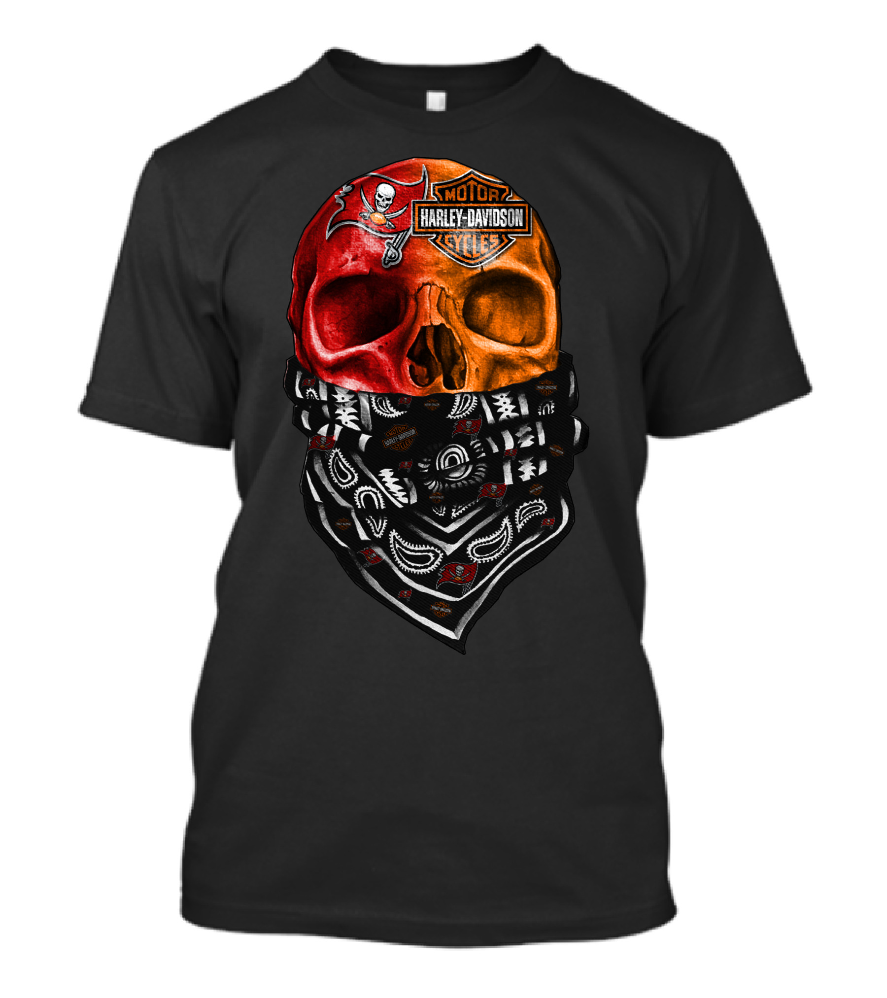 Harley Davidson Buccaneers Skull Bandana 30Hl T-Shirt