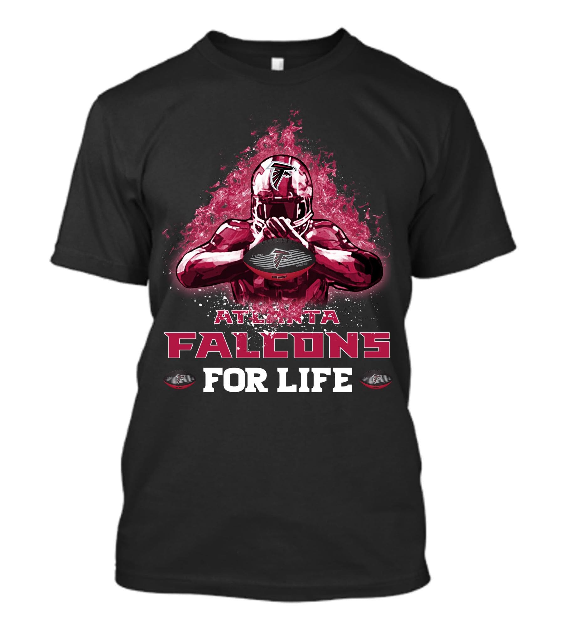 Atlanta Falcons For Life Fiery Player T-Shirt