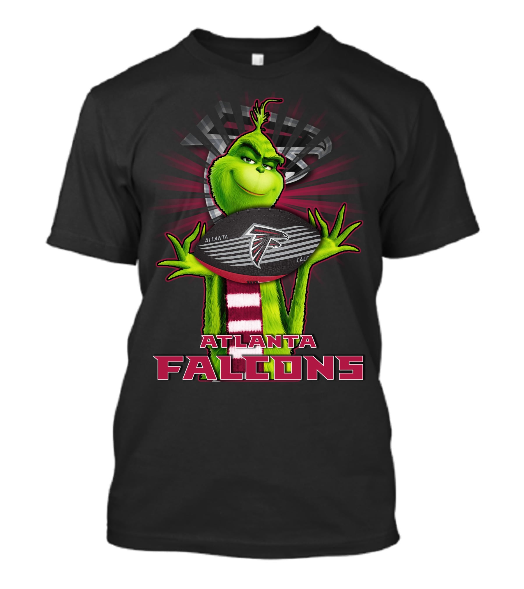 Grinch Holding Atlanta Falcons Football T-Shirt