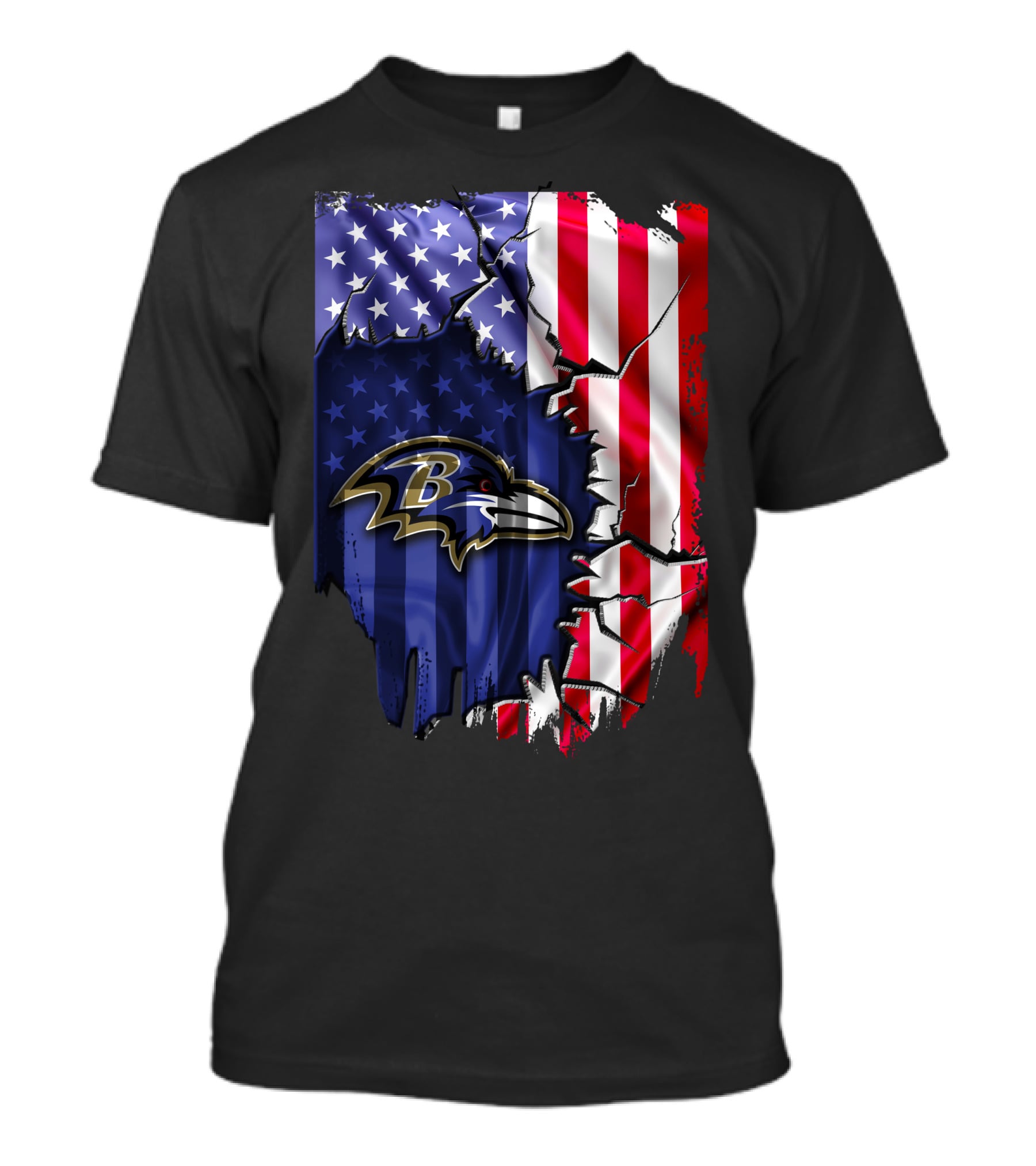 Flag Baltimore Ravens American Flag Stars And Stripes Ravens T-Shirt