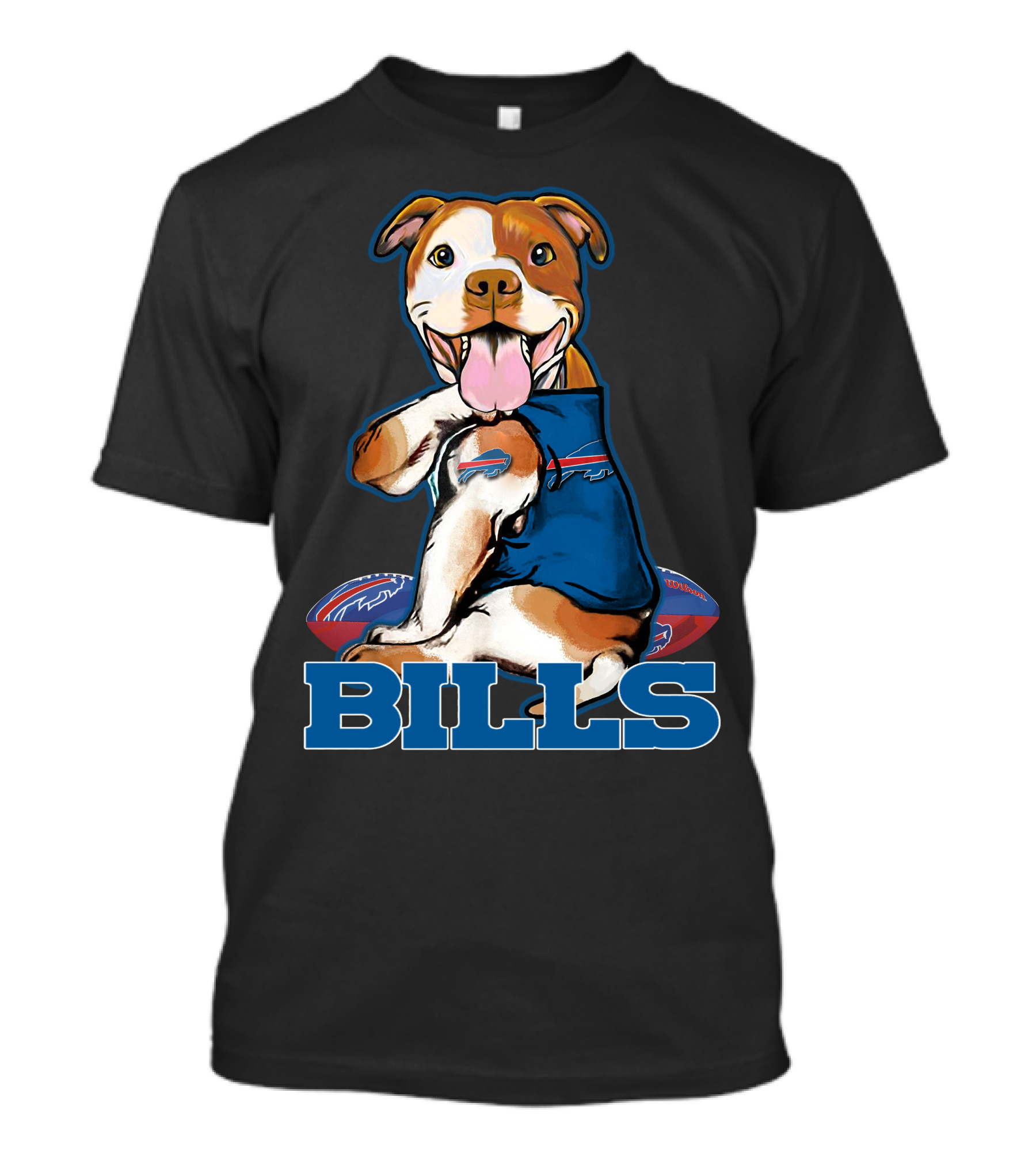 Bills Pitbull Football Fan T-Shirt