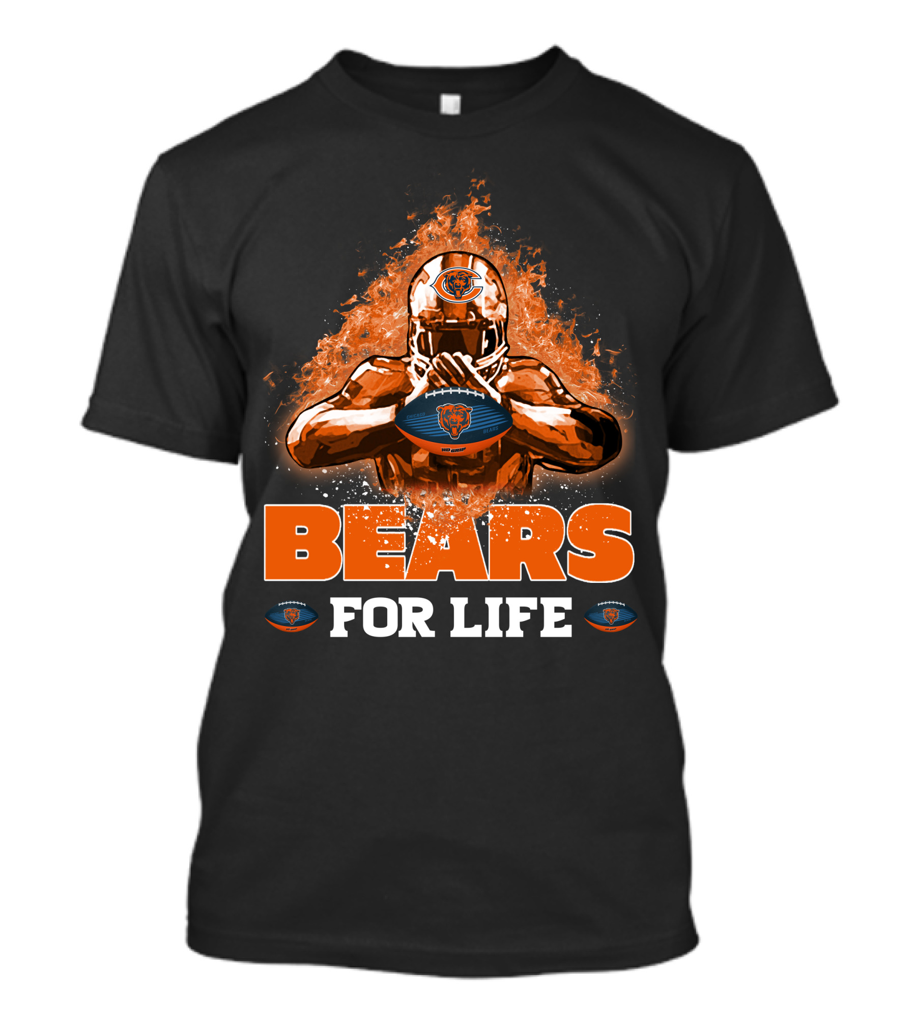 Bears For Life Chicago Football Fandom T-Shirt