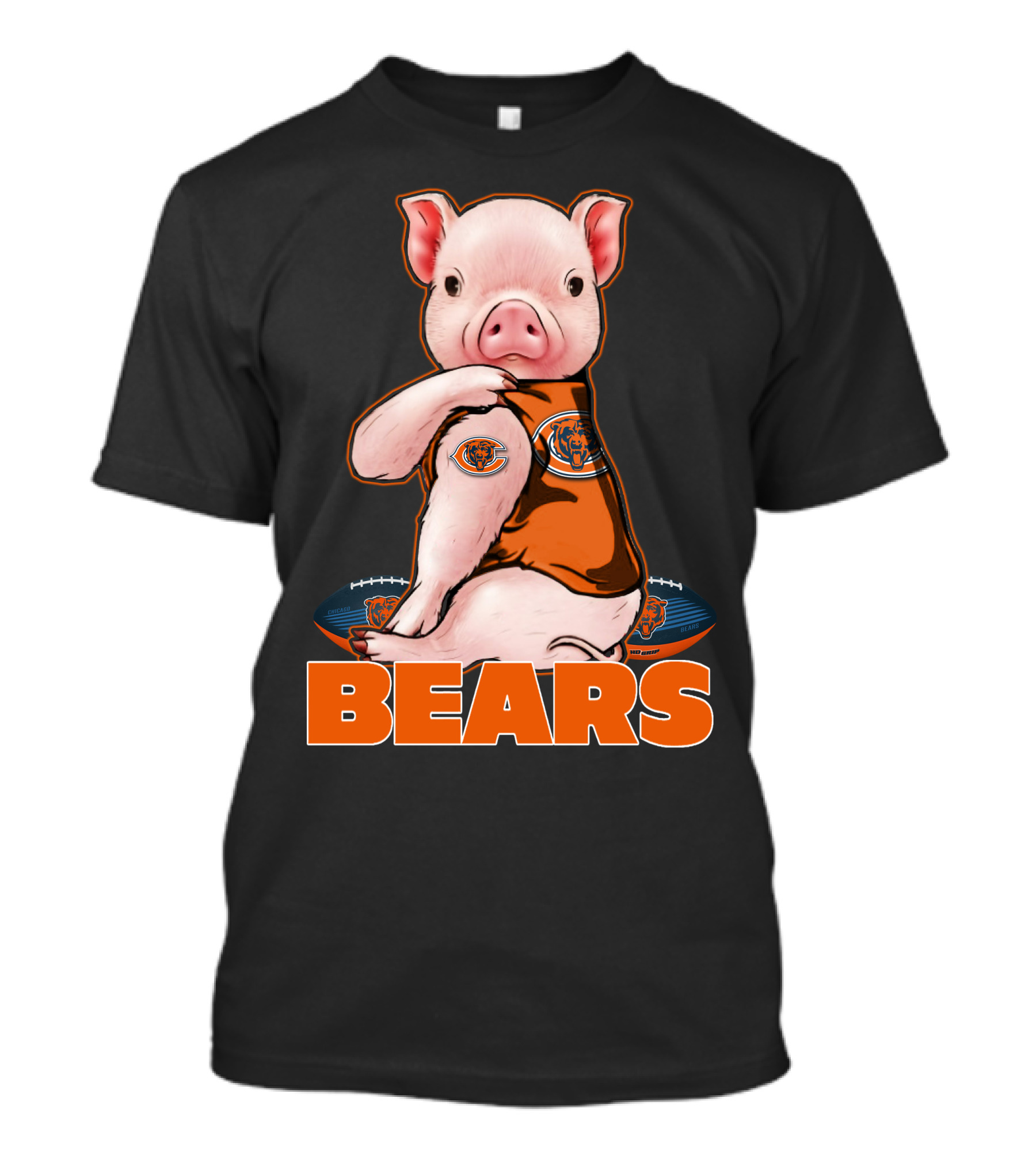 Pig BEARS Football T-Shirt
