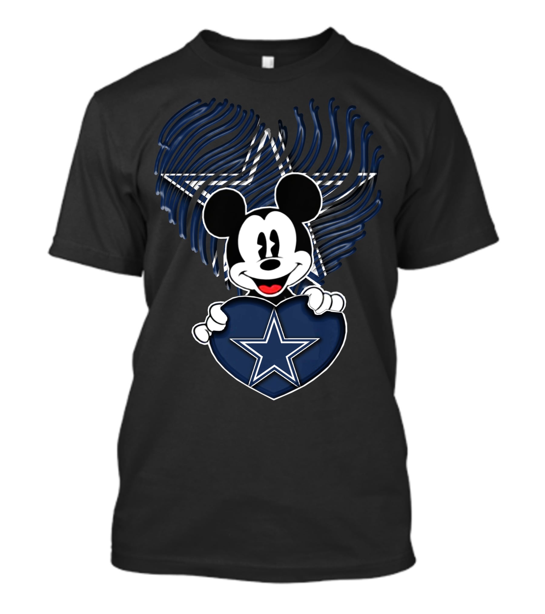Mick V1 Dallas Cowboys Heart Star T-Shirt