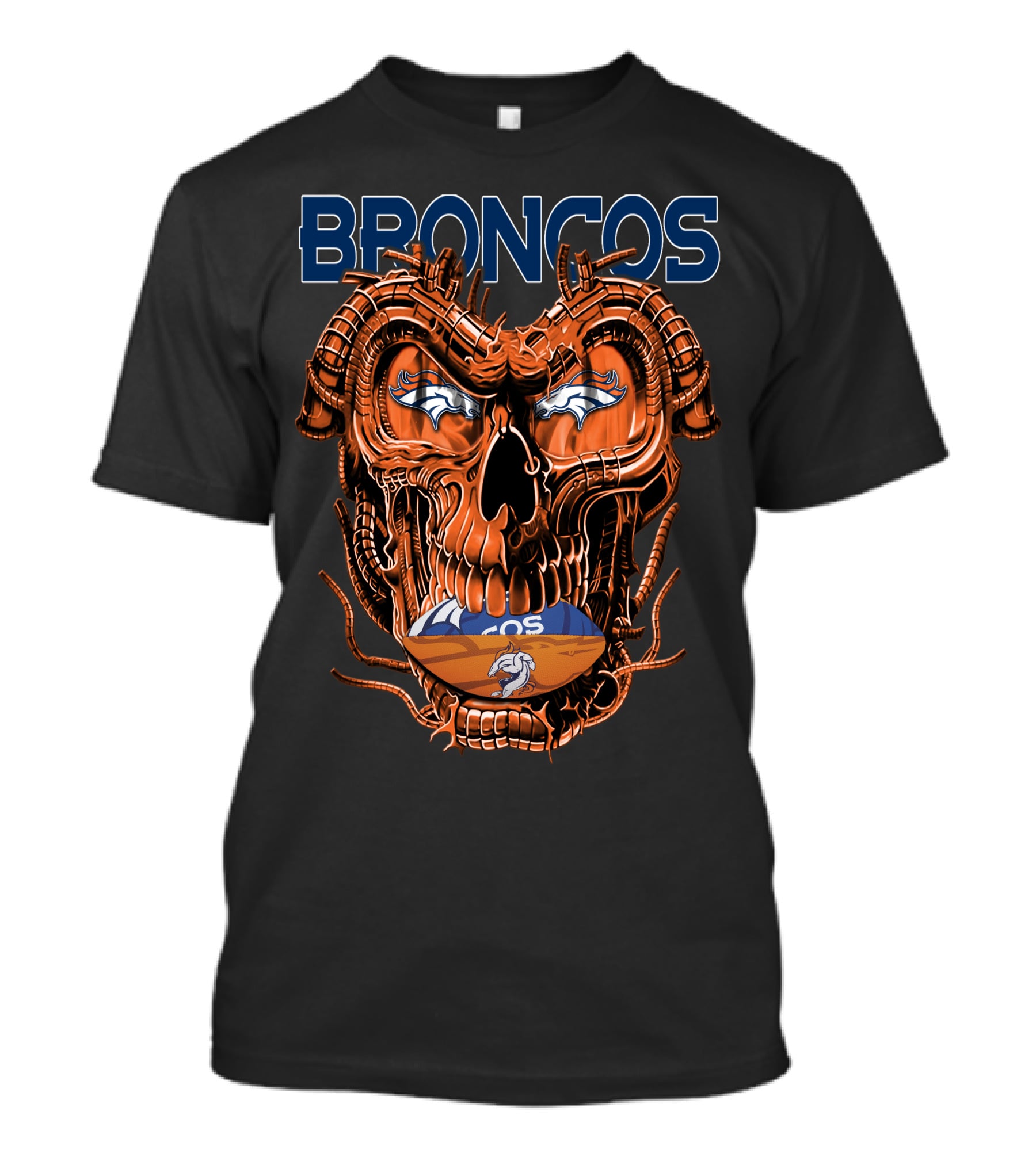 BRONCOS Dragonskull Football Helmet T-Shirt