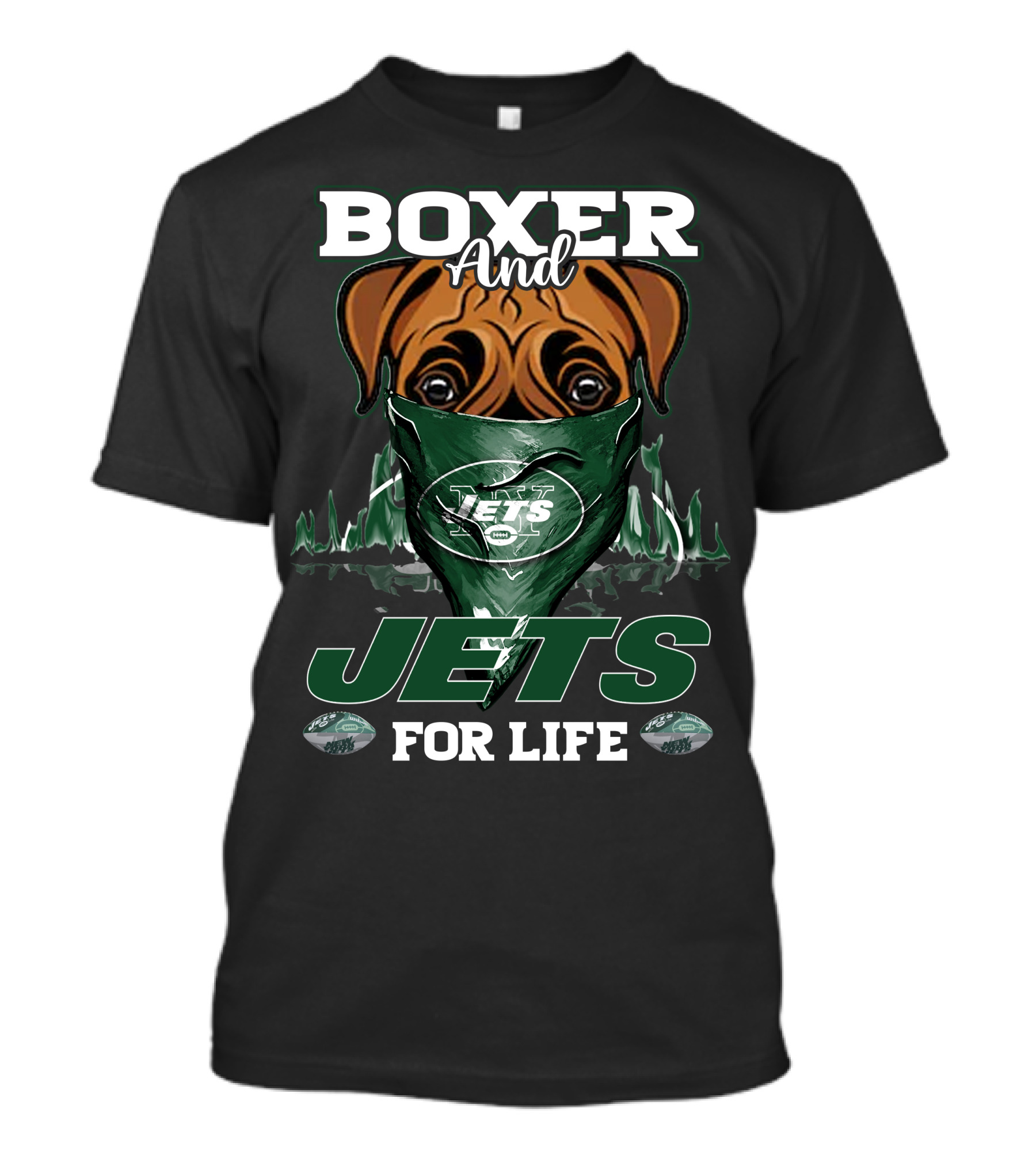 Boxer And Jets For Life New York Jets T-Shirt