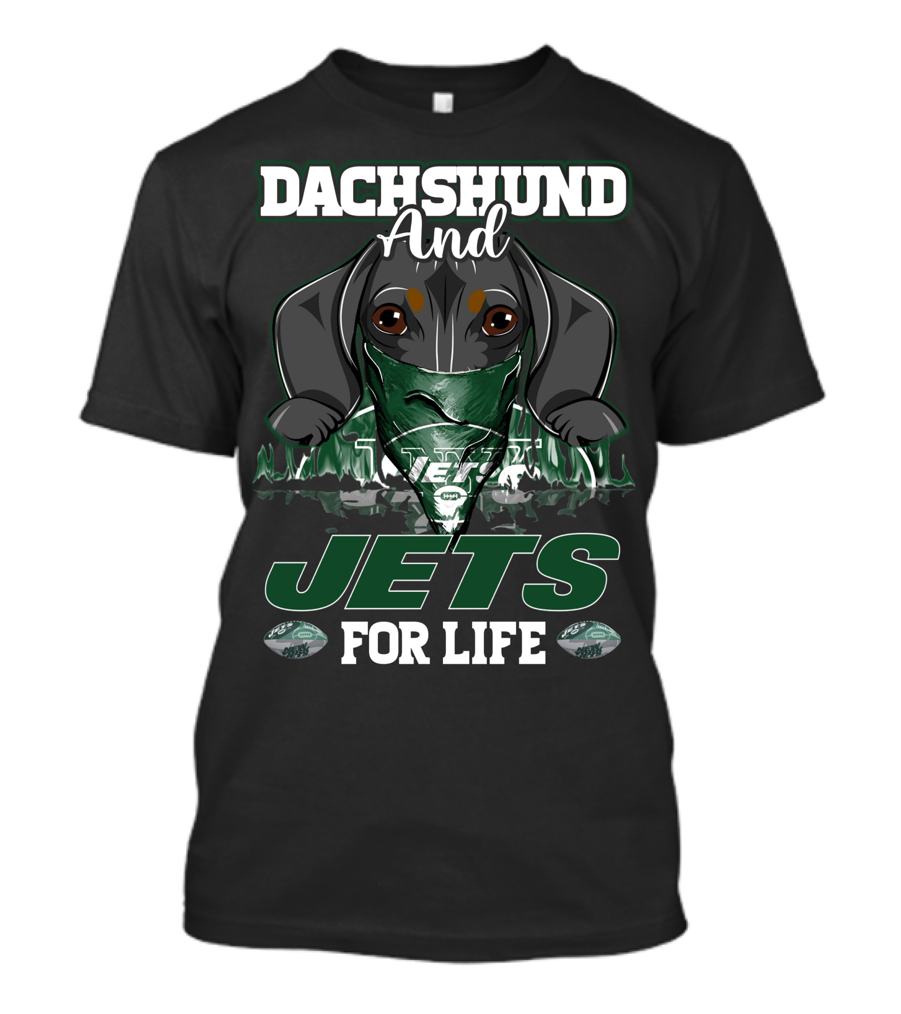 Dachshund And Jets For Life New York Jets T-Shirt