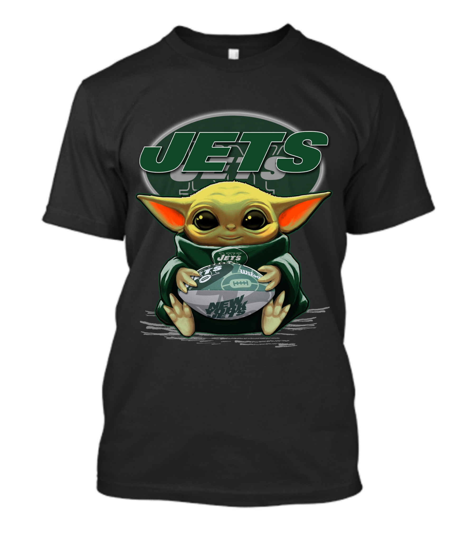 Jets New York Baby Yoda Football Fan T-Shirt