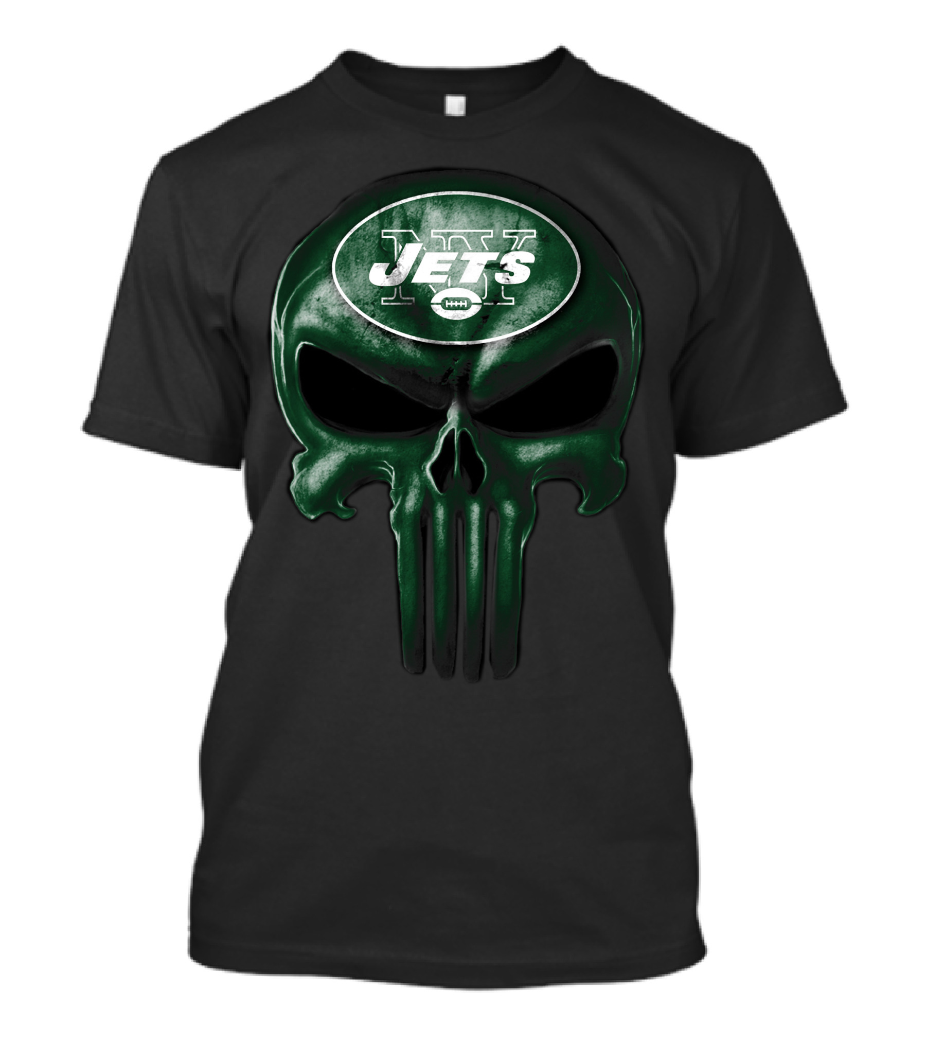 Skull V3 New York Jets NFL Logo Fusion T-Shirt
