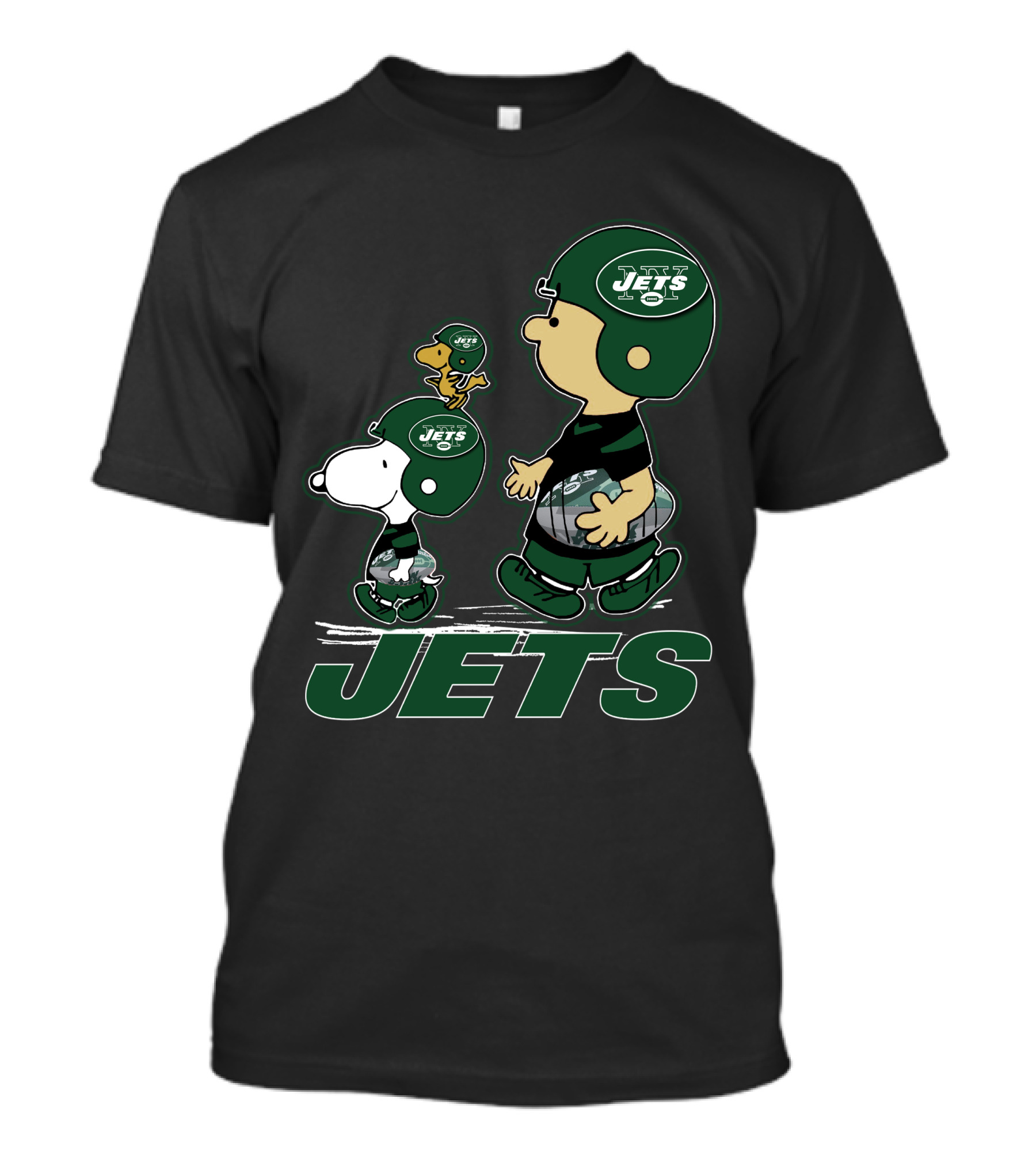 Snpfootball New York Jets Peanuts Characters In Helmets T-Shirt