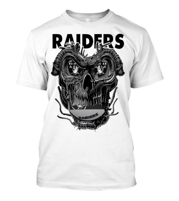 Raiders Dragonskull Football Faceplate T-Shirt