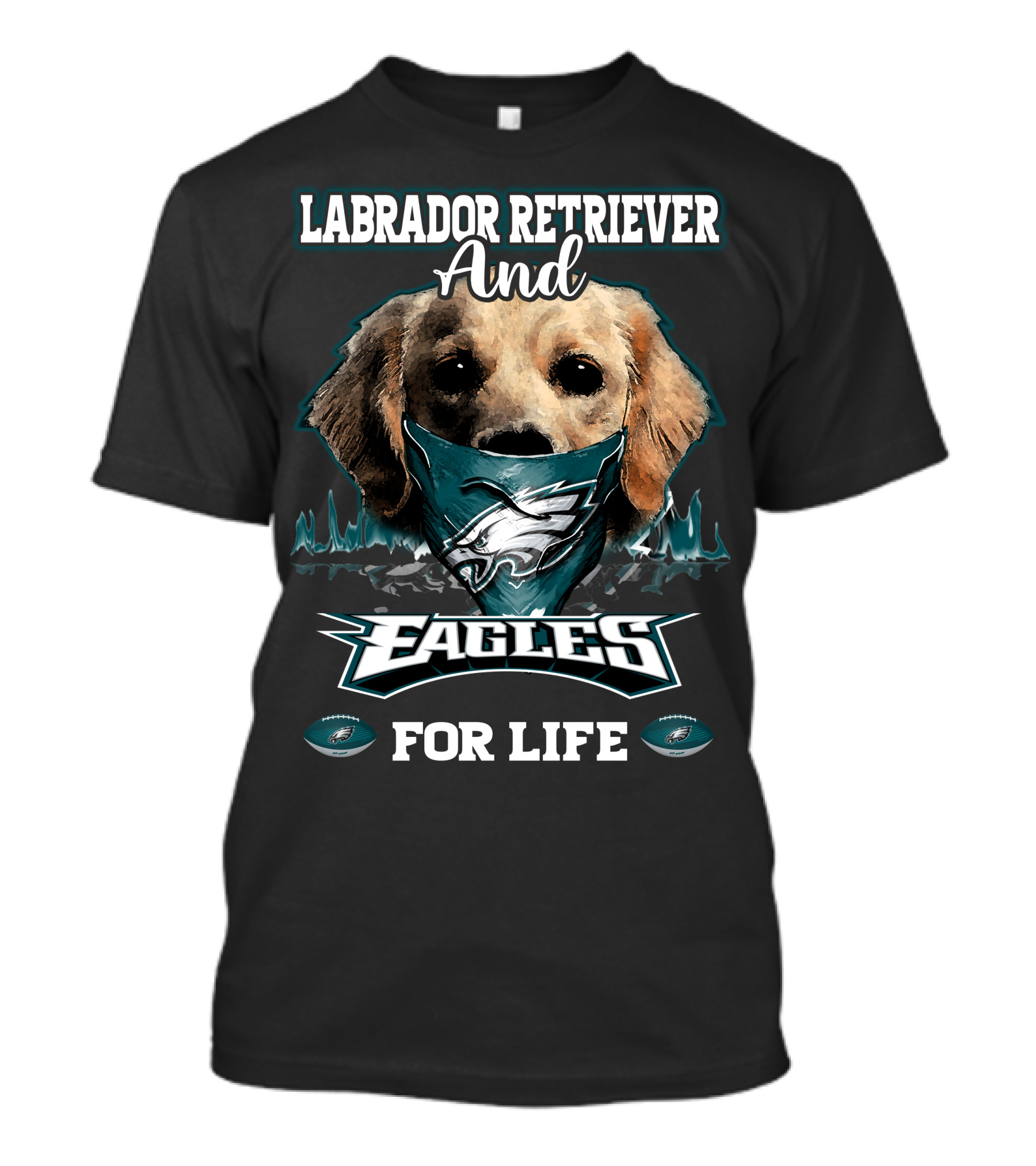 Labrador Retriever And Eagles For Life T-Shirt