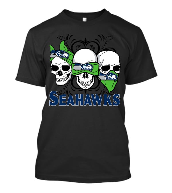 Seahawks Skulls Trio Bandana T-Shirt