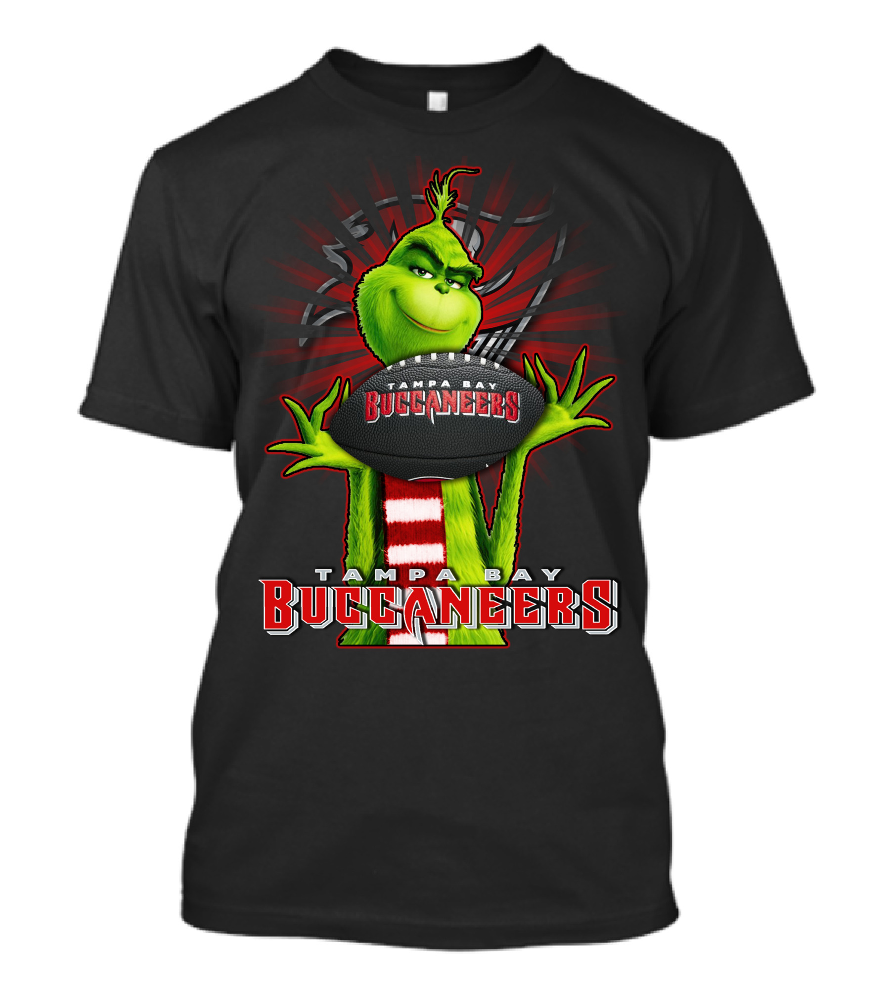 Grinch Tampa Bay Buccaneers Football Play Christmas T-Shirt