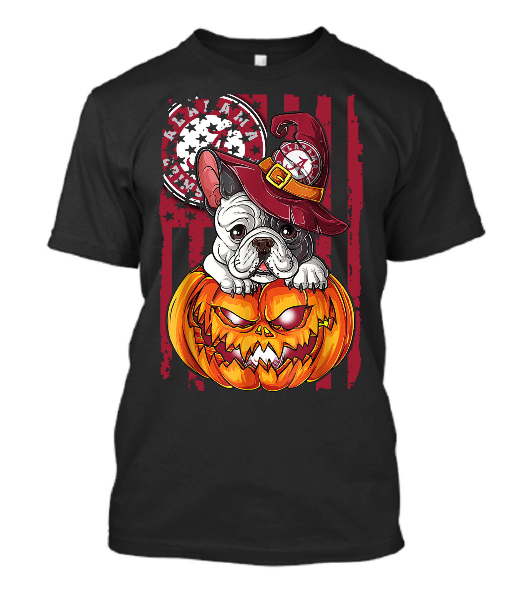 Alabama Crimson Tide Bulldog Halloween Pumpkin T-Shirt