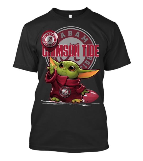 Yoda Alabama Crimson Tide Football Character With Team T-Shirt