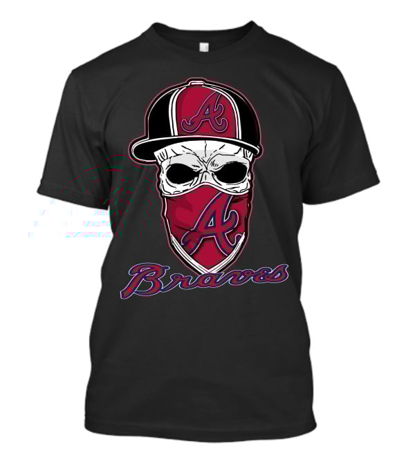 Atlanta Braves Skull Hat A T-Shirt