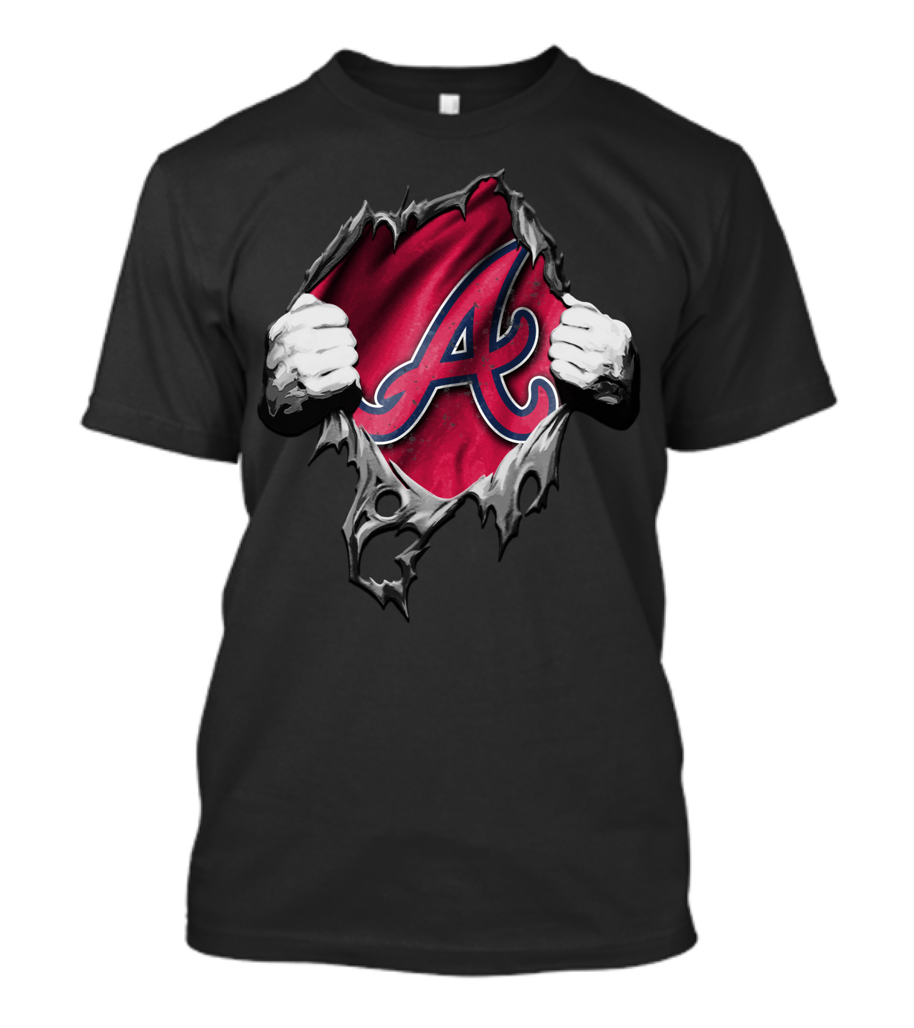Torn V2 Atlanta Braves A Logo T-Shirt