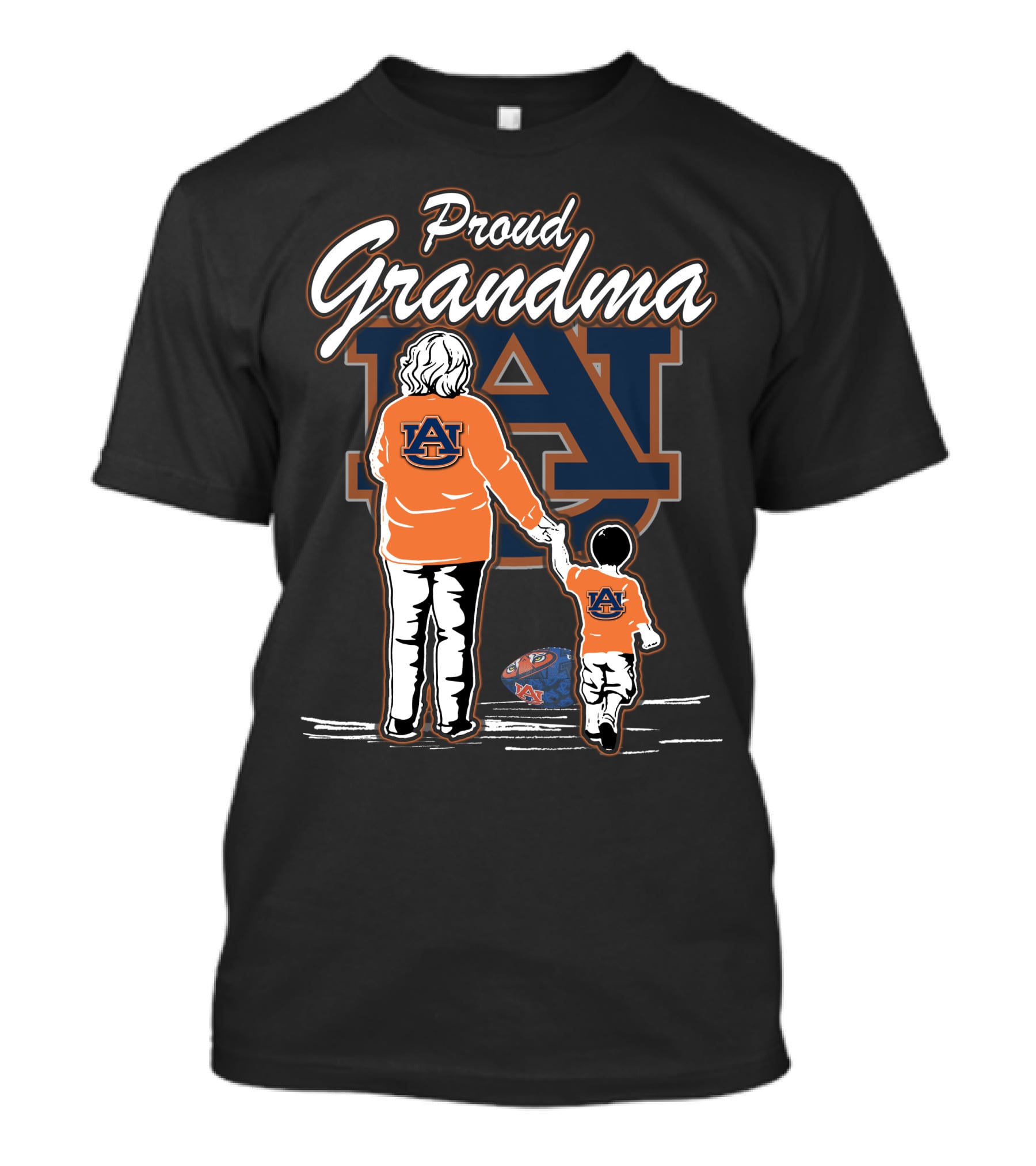 Proud Grandma Auburn Tigers Family Team Spirit T-Shirt