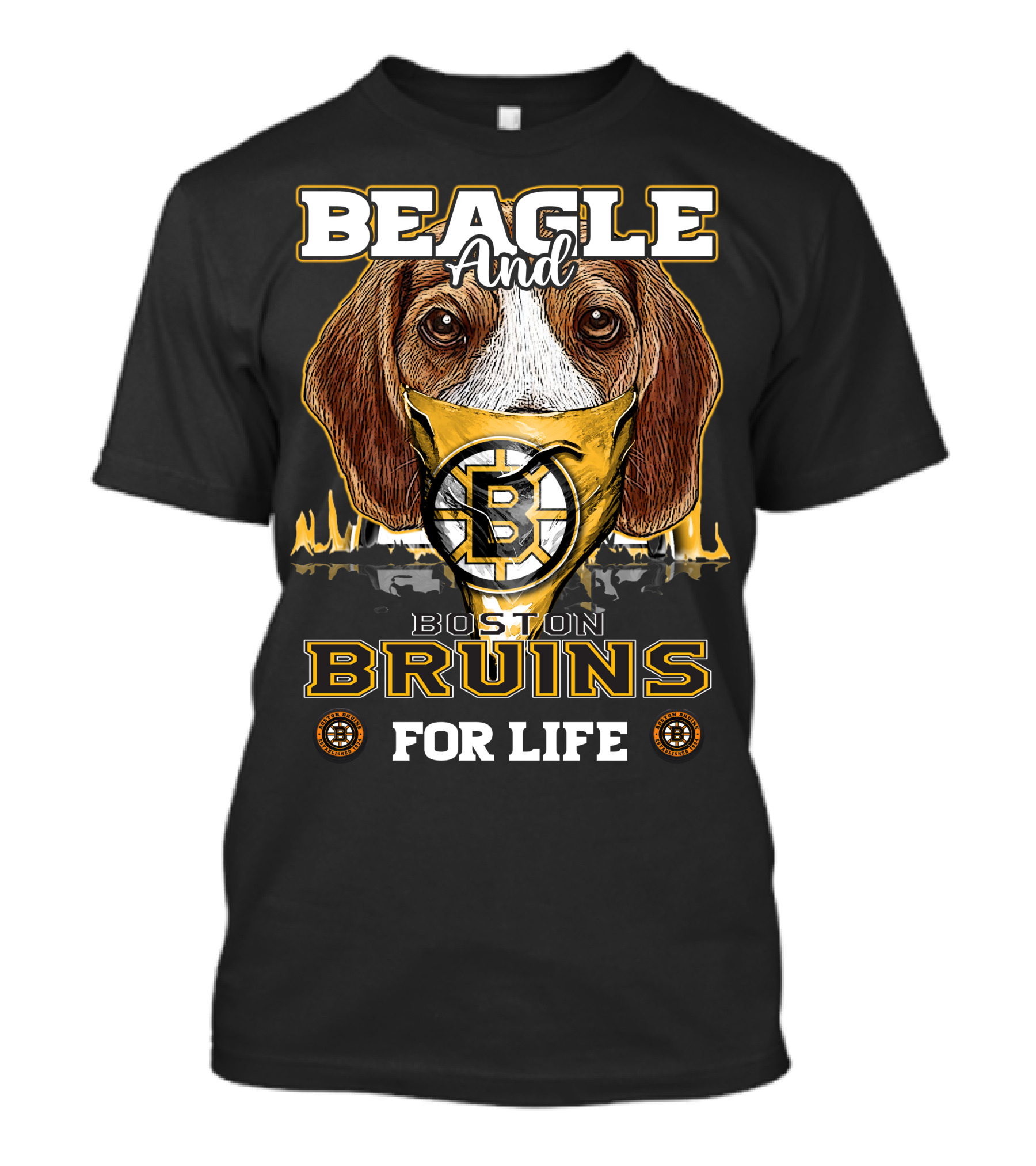 Beagle And Boston Bruins For Life T-Shirt
