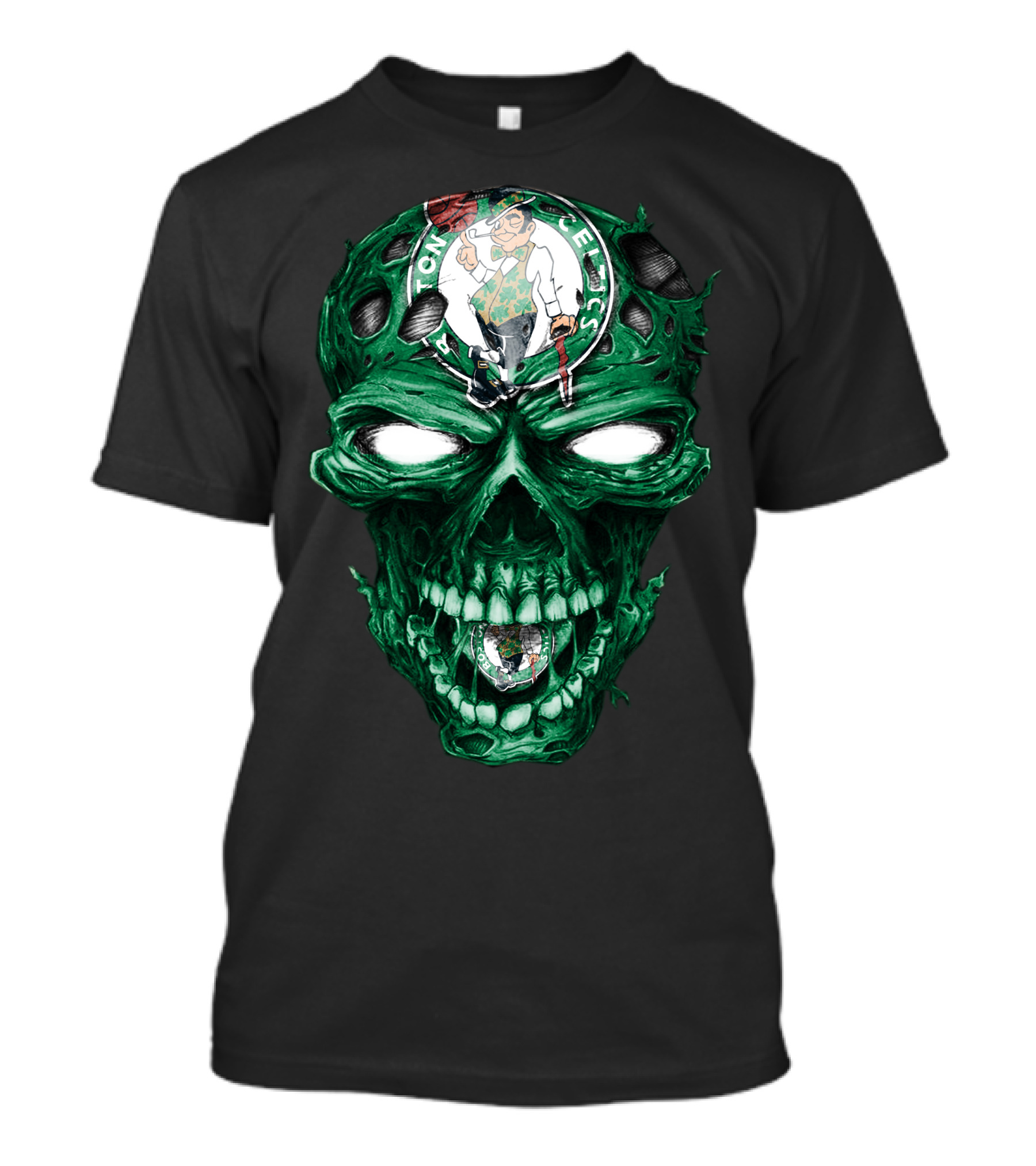 Boston Celtics Skull Green Monster T-Shirt