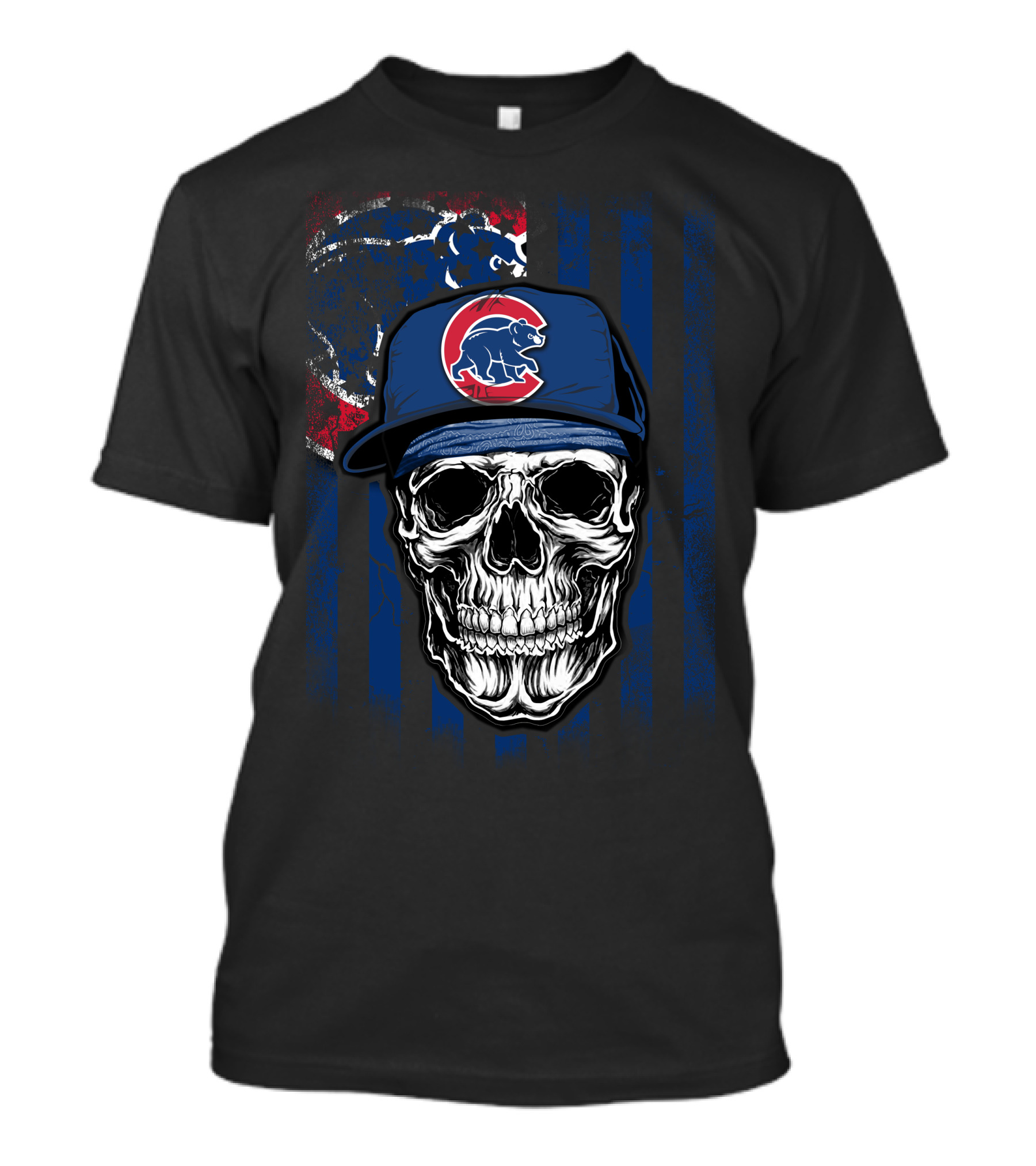 Chicago Cubs Skull T-Shirt