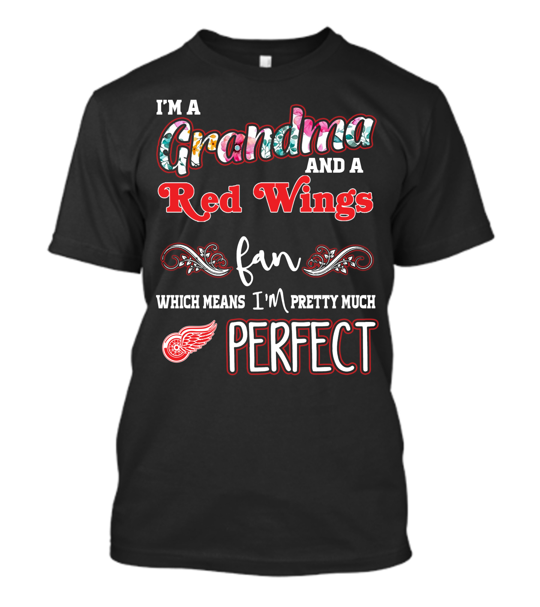 I'm A Grandma And A Red Wings Fan Which Means I'm Pretty Much Perfect T-Shirt
