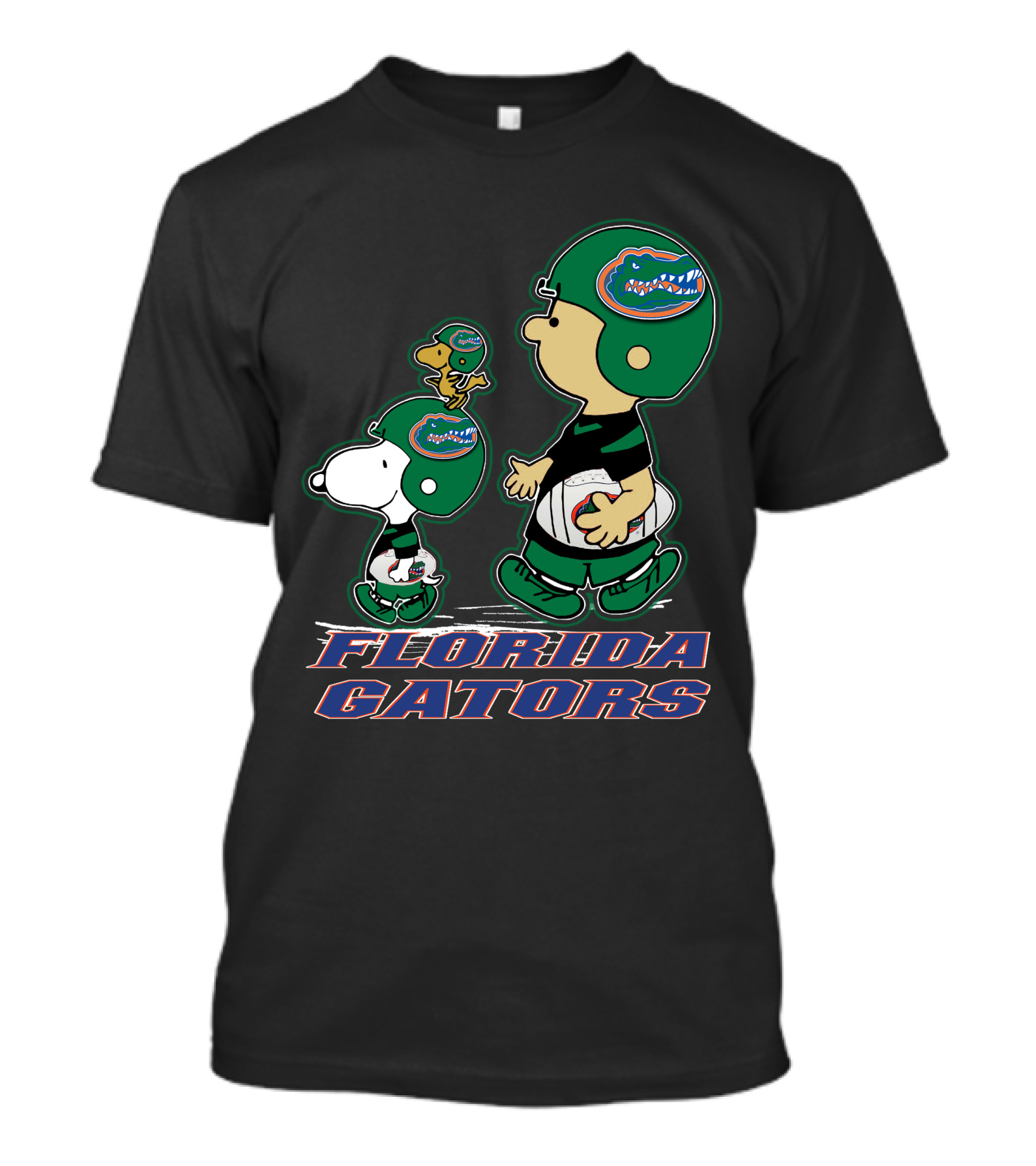 Snpfootball Florida Gators Peanuts Characters Football Helmets T-Shirt