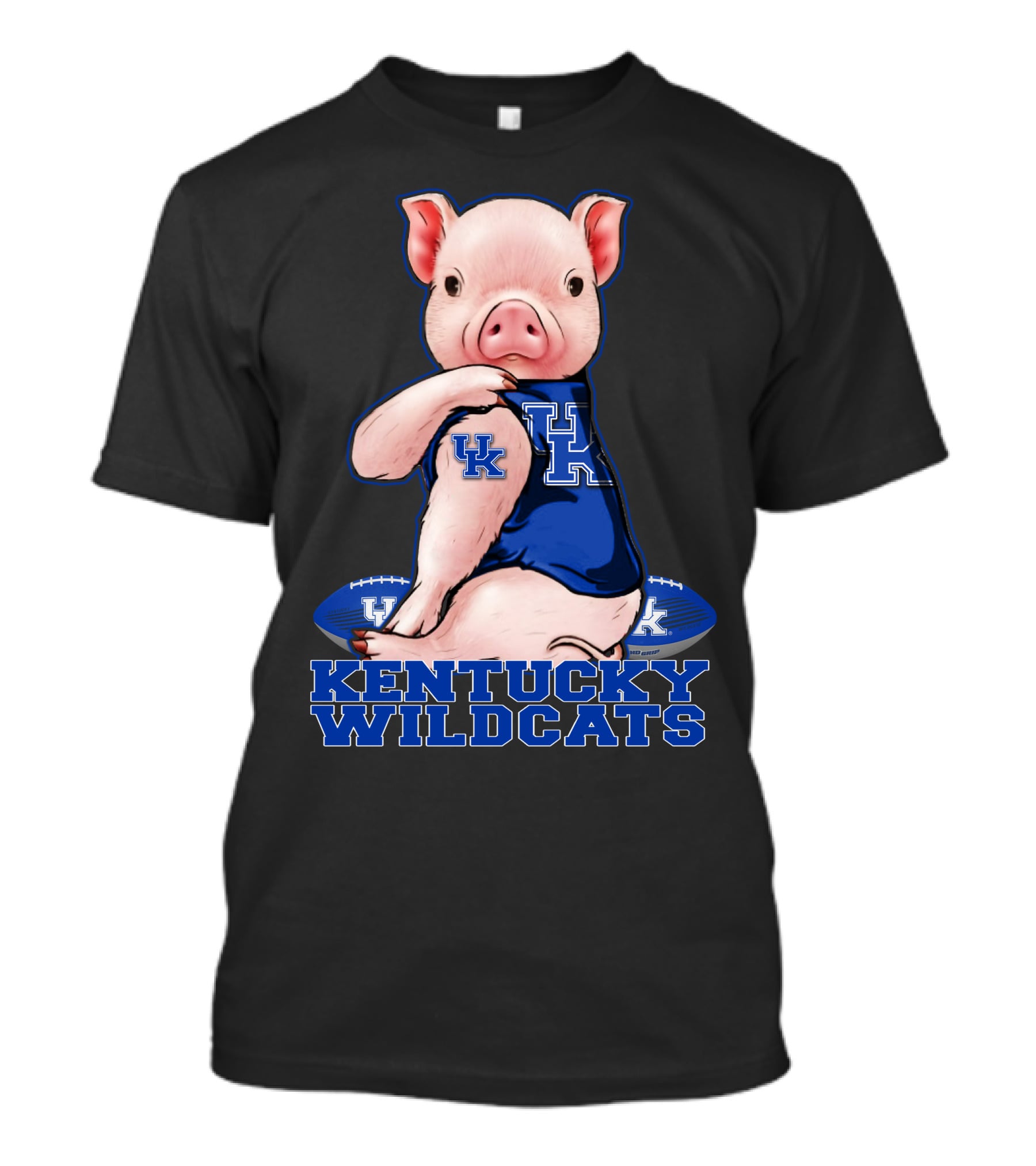 Pig Wearing Kentucky Wildcats Football Jersey T-Shirt