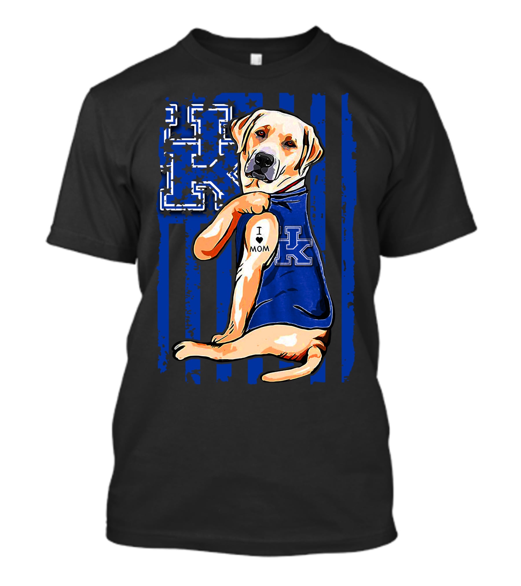 Labrador Retriever Kentucky Wildcats Tattoo I Love Mom T-Shirt