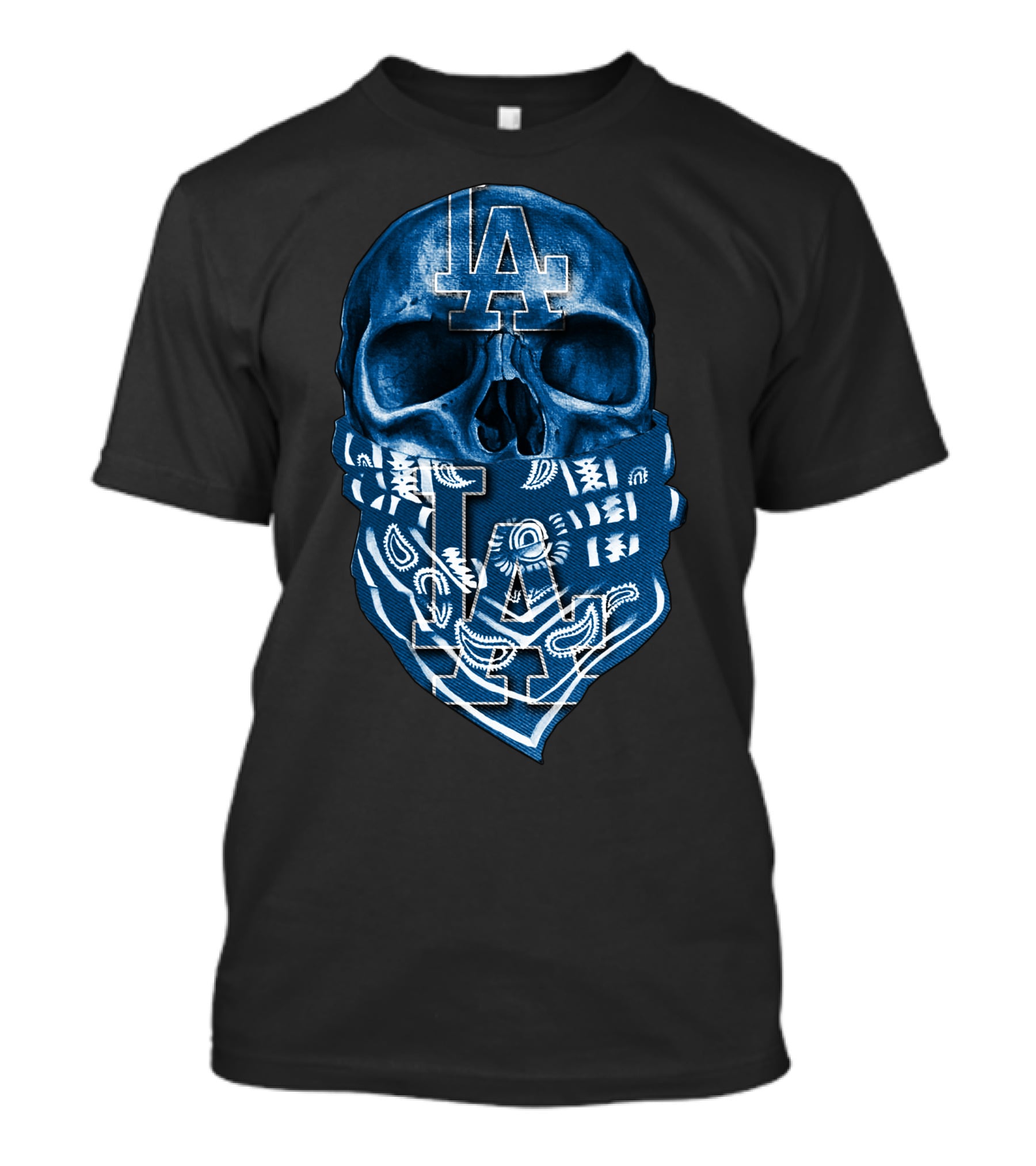LA Dodgers Skull Bandana T-Shirt