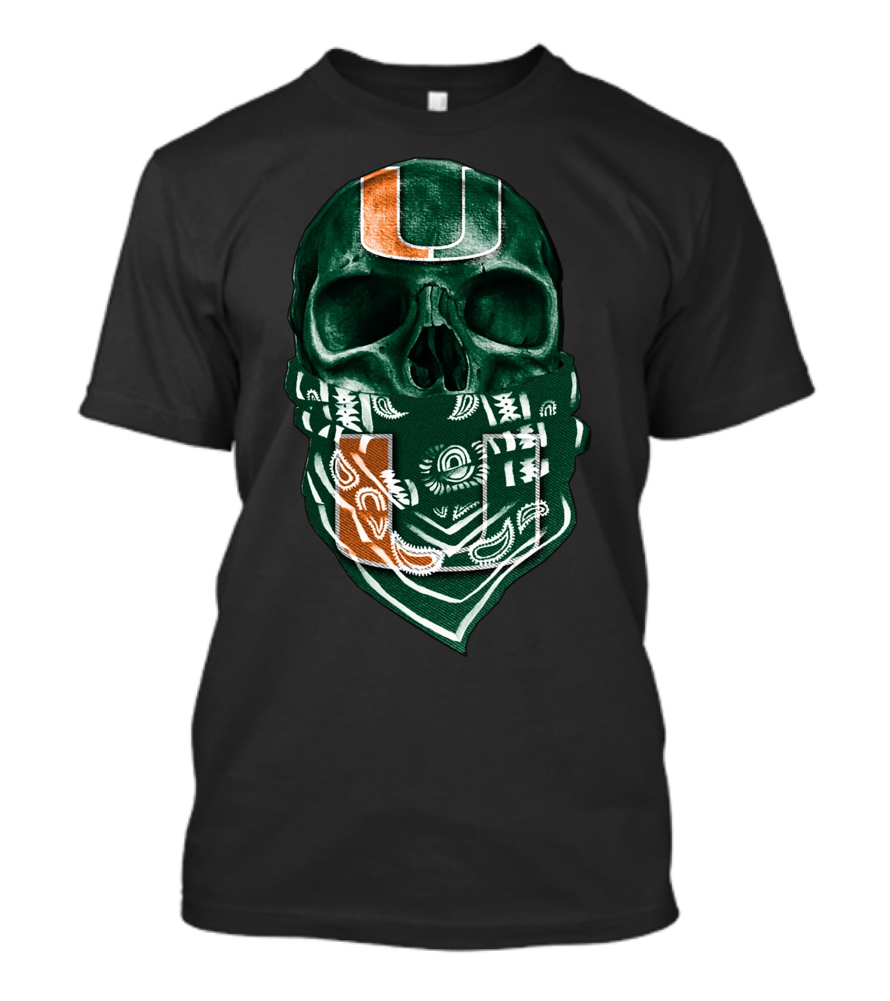 Skull Bandana Miami Hurricanes U T-Shirt