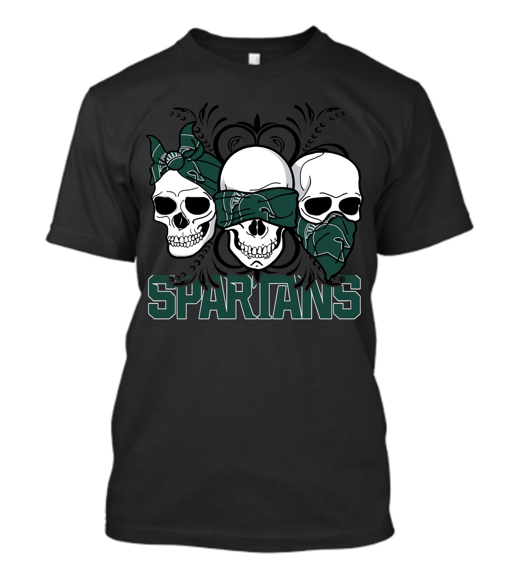 Spartans Three Skull Bandana T-Shirt