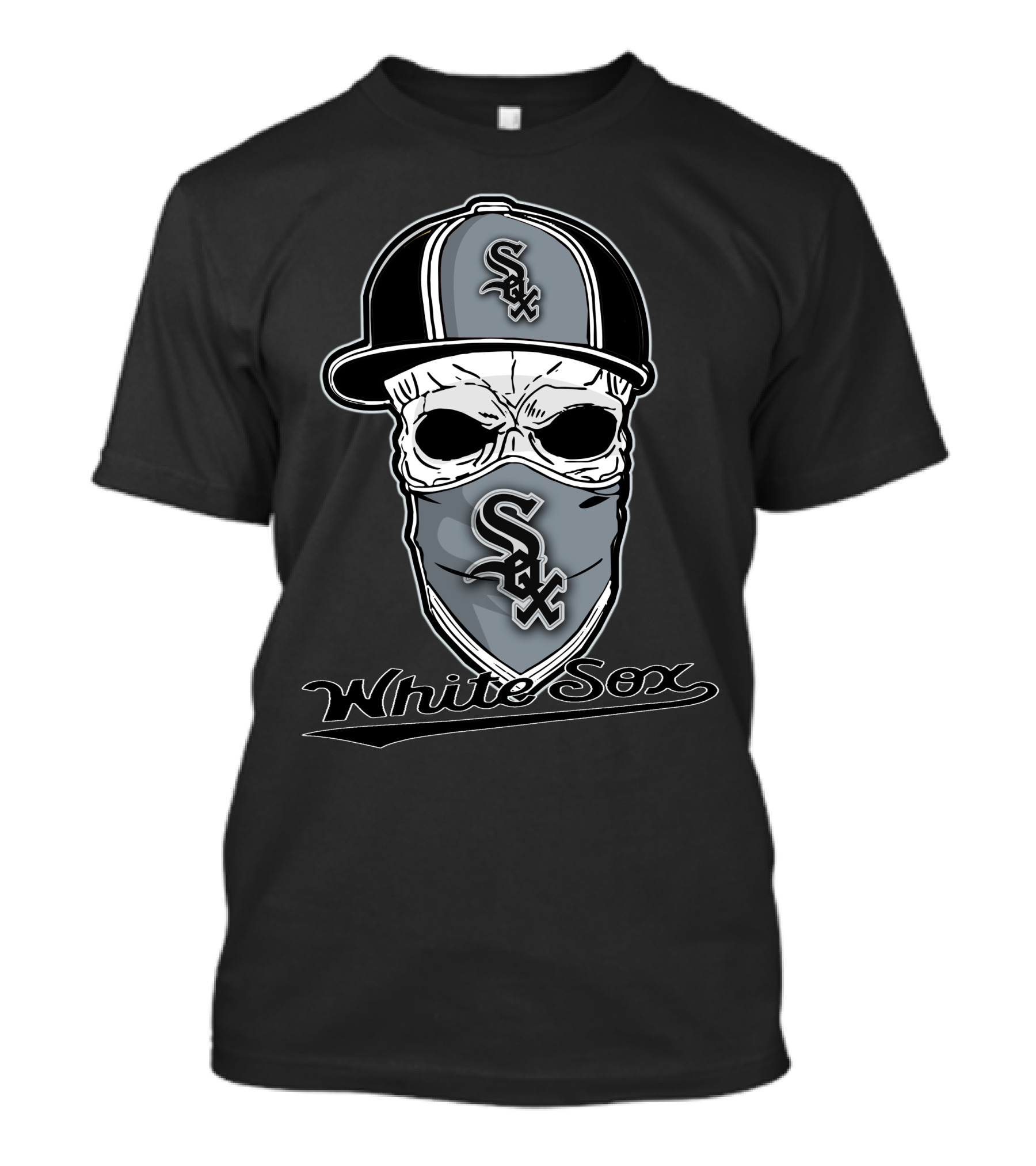 Skull Hat Chicago White Sox Sox Bandana White Sox T-Shirt