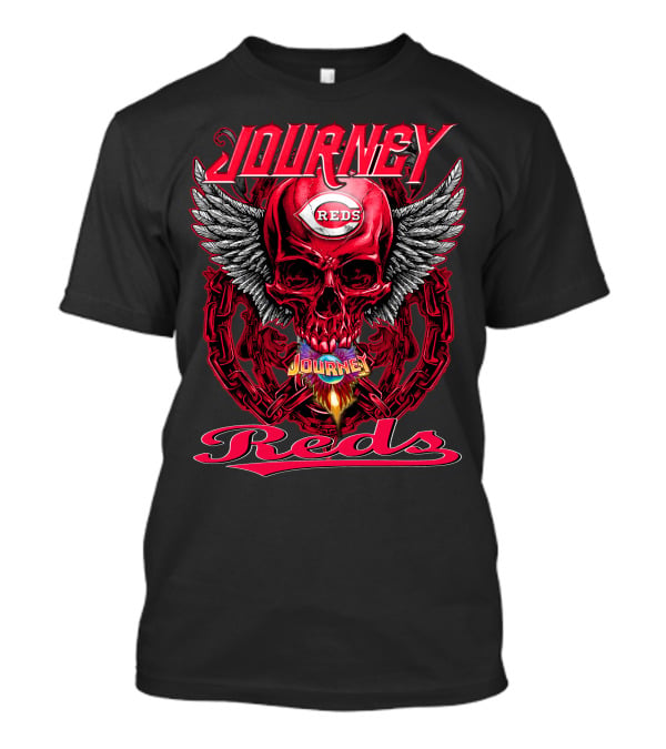 Journey Reds Skull With Wings And Chains T-Shirt