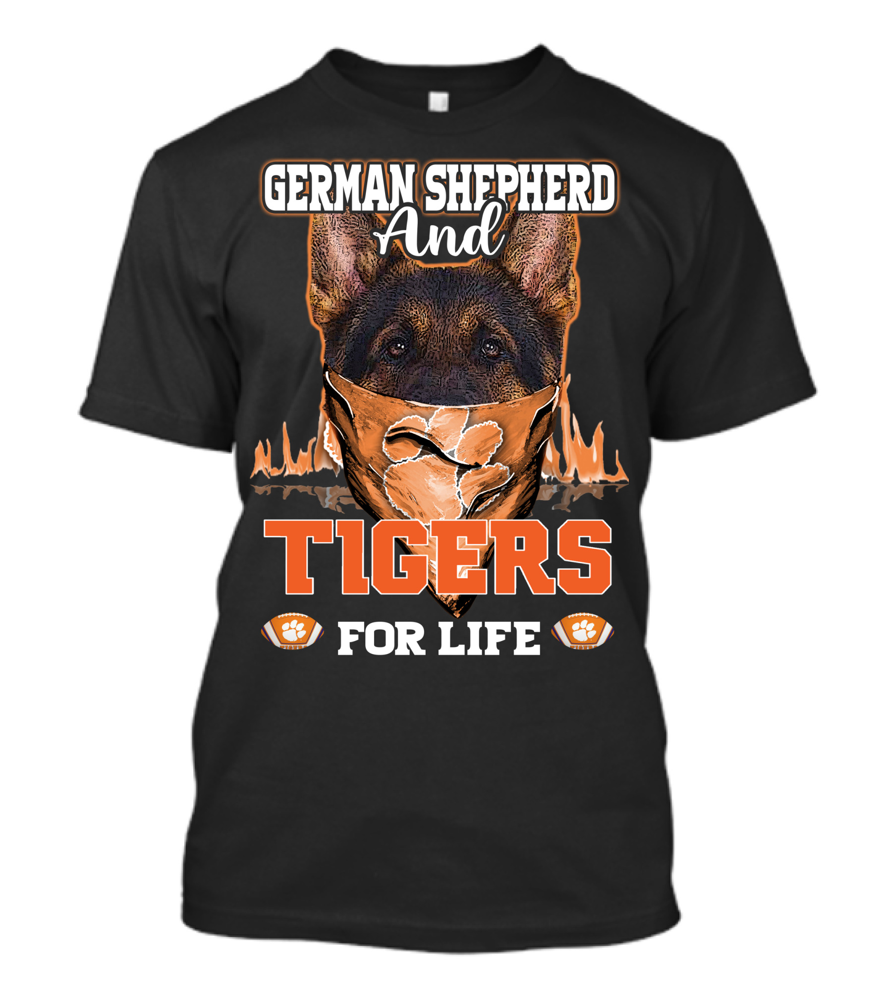 German Shepherd And Tigers For Life T-Shirt