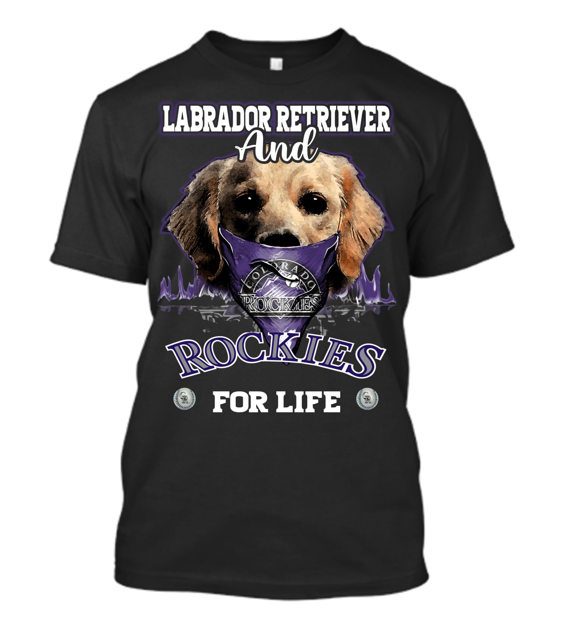 Labrador Retriever And Colorado Rockies For Life T-Shirt
