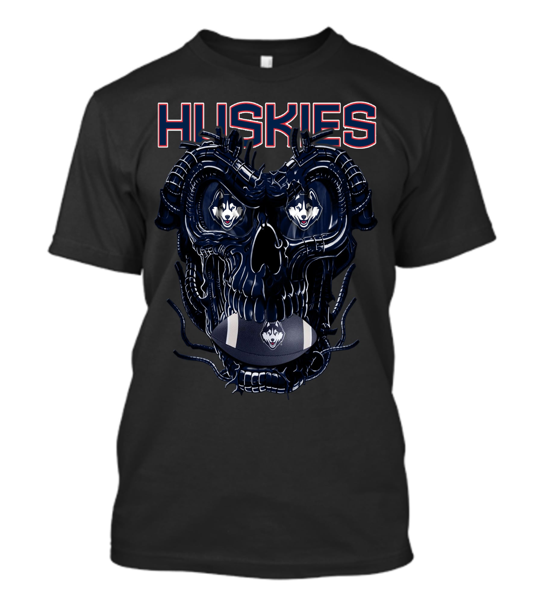 Huskies Dragonskull Football Helmet T-Shirt