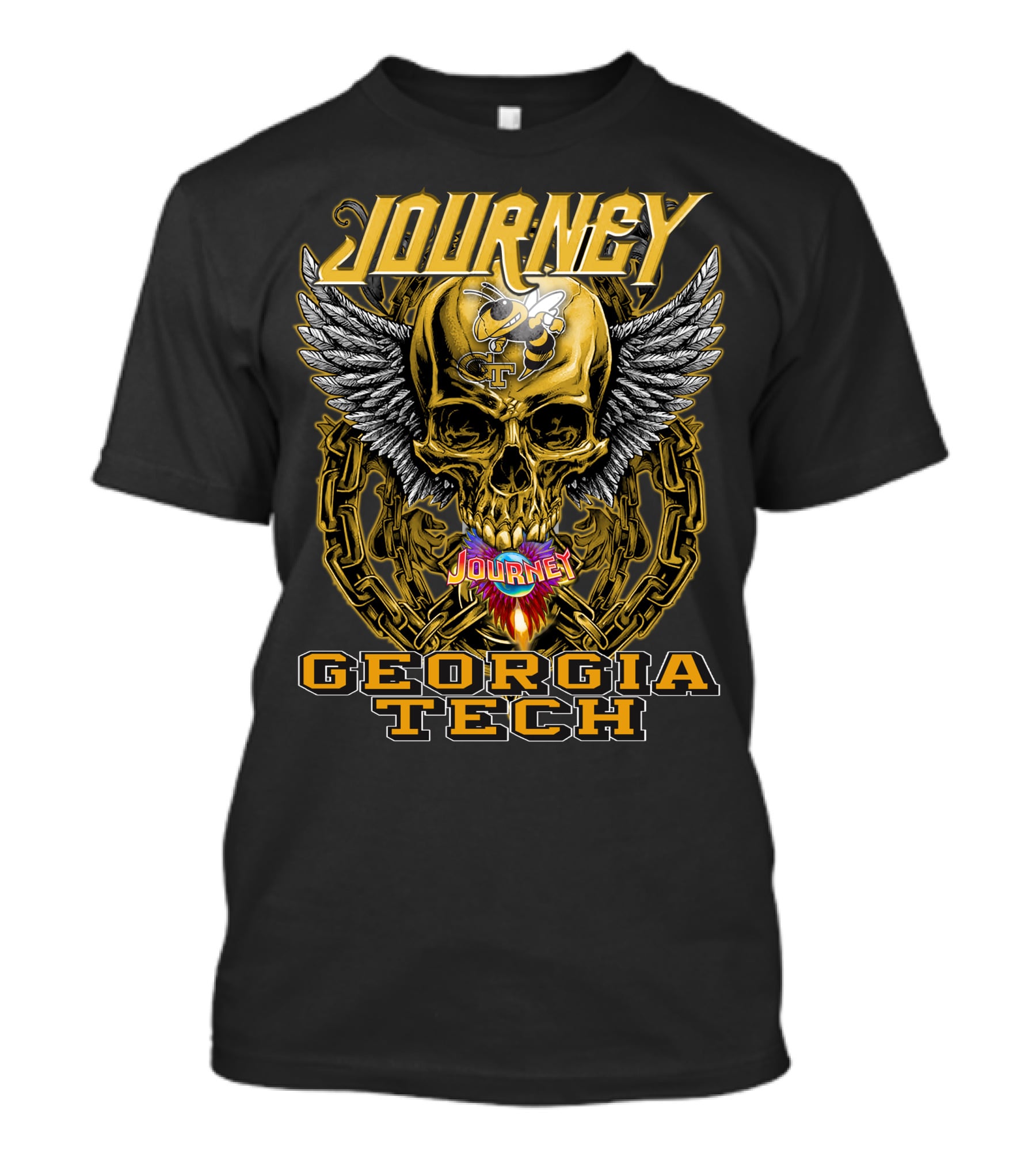 Journey Georgia Tech Skull Wings T-Shirt