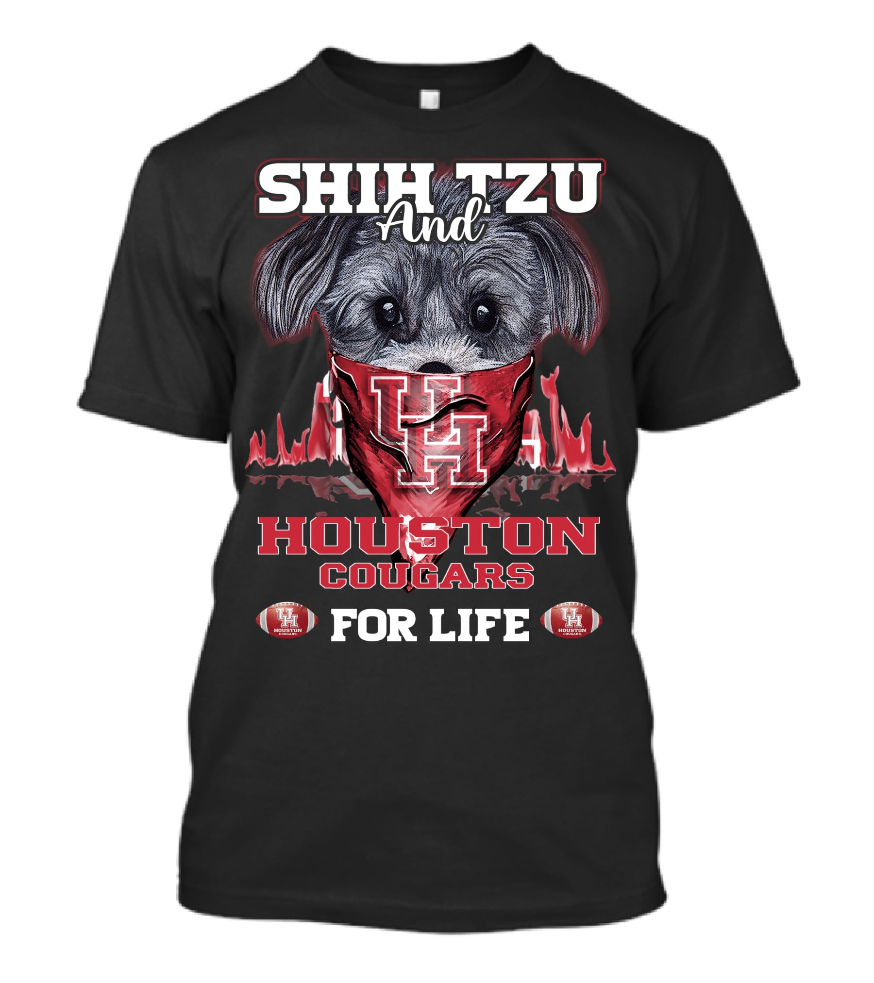 SHIH TZU AND HOUSTON COUGARS FOR LIFE T-Shirt